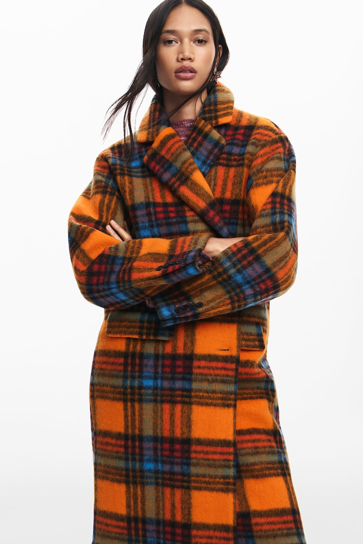 Desigual｜NAPOLES マドラスチェック オーバーコート | Rakuten