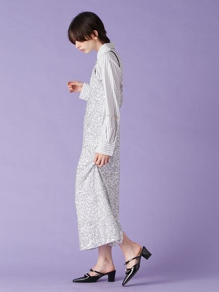 LILY BROWN｜[L.B CANDY STOCK]ビジューリボンストラップミュール