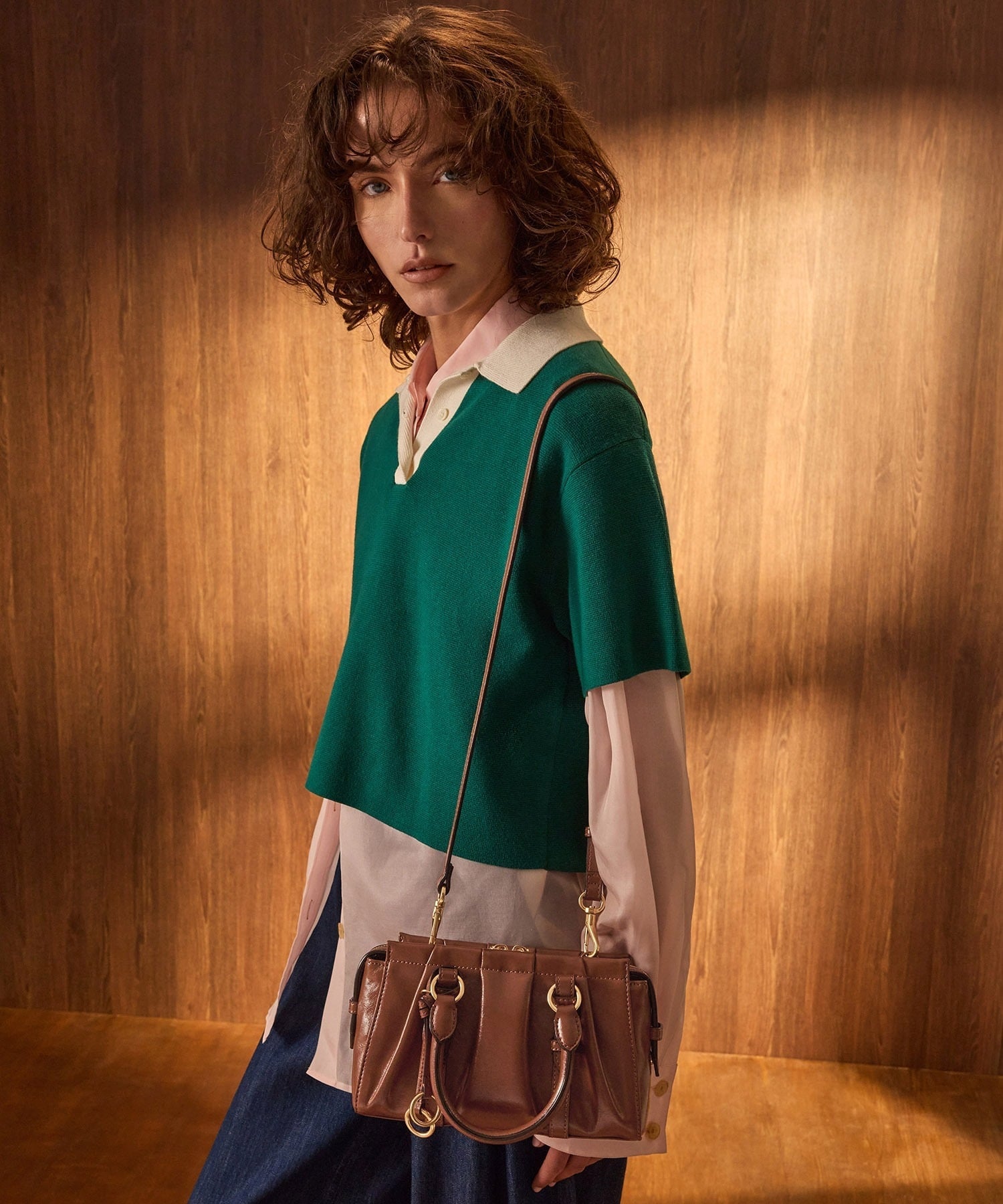 CHARLES & KEITH｜Brittonブリットンルーシュドトップハンドルトート