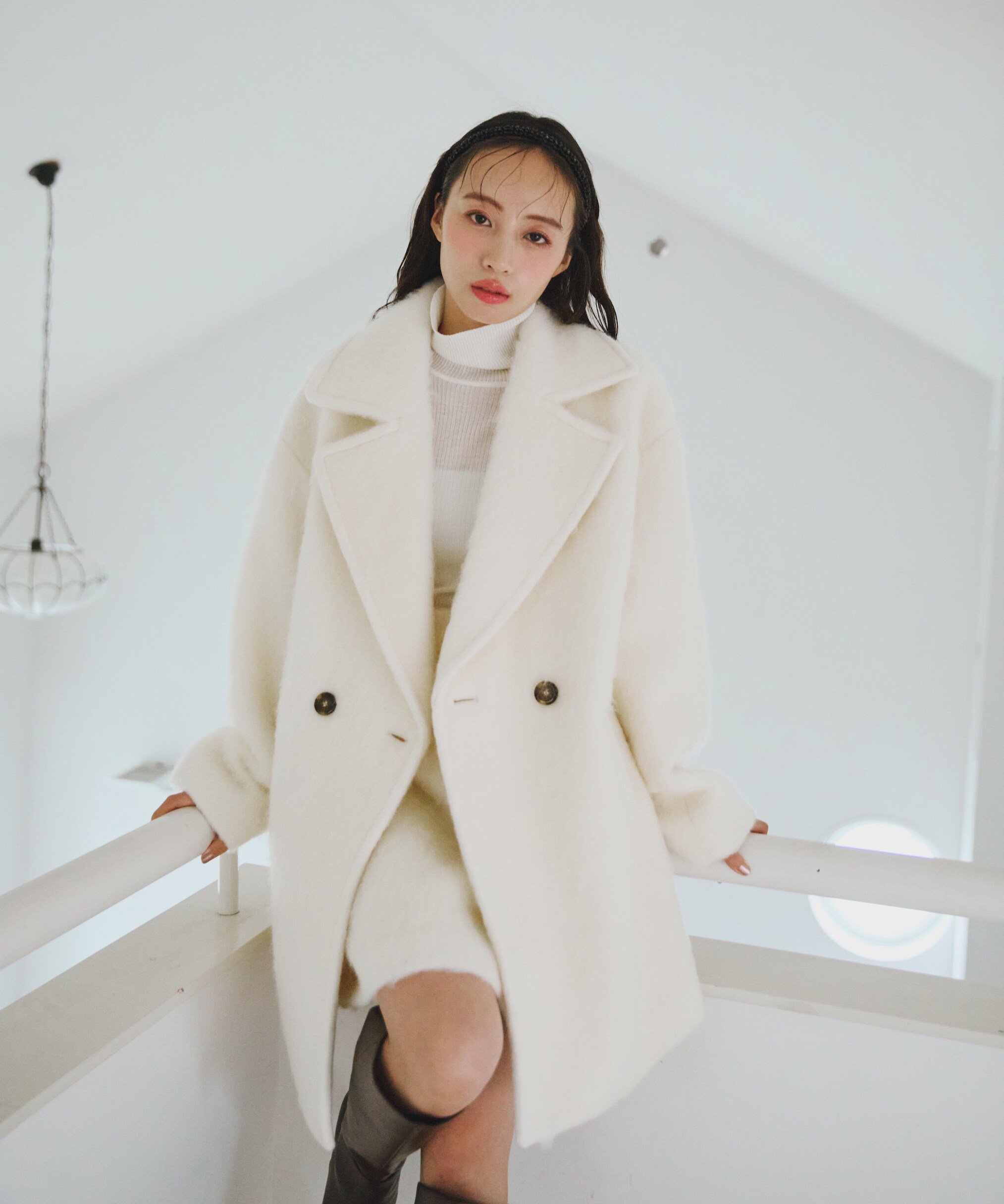 JILL by JILL STUART｜シャギー・ツィード素材バリエーションミドル丈