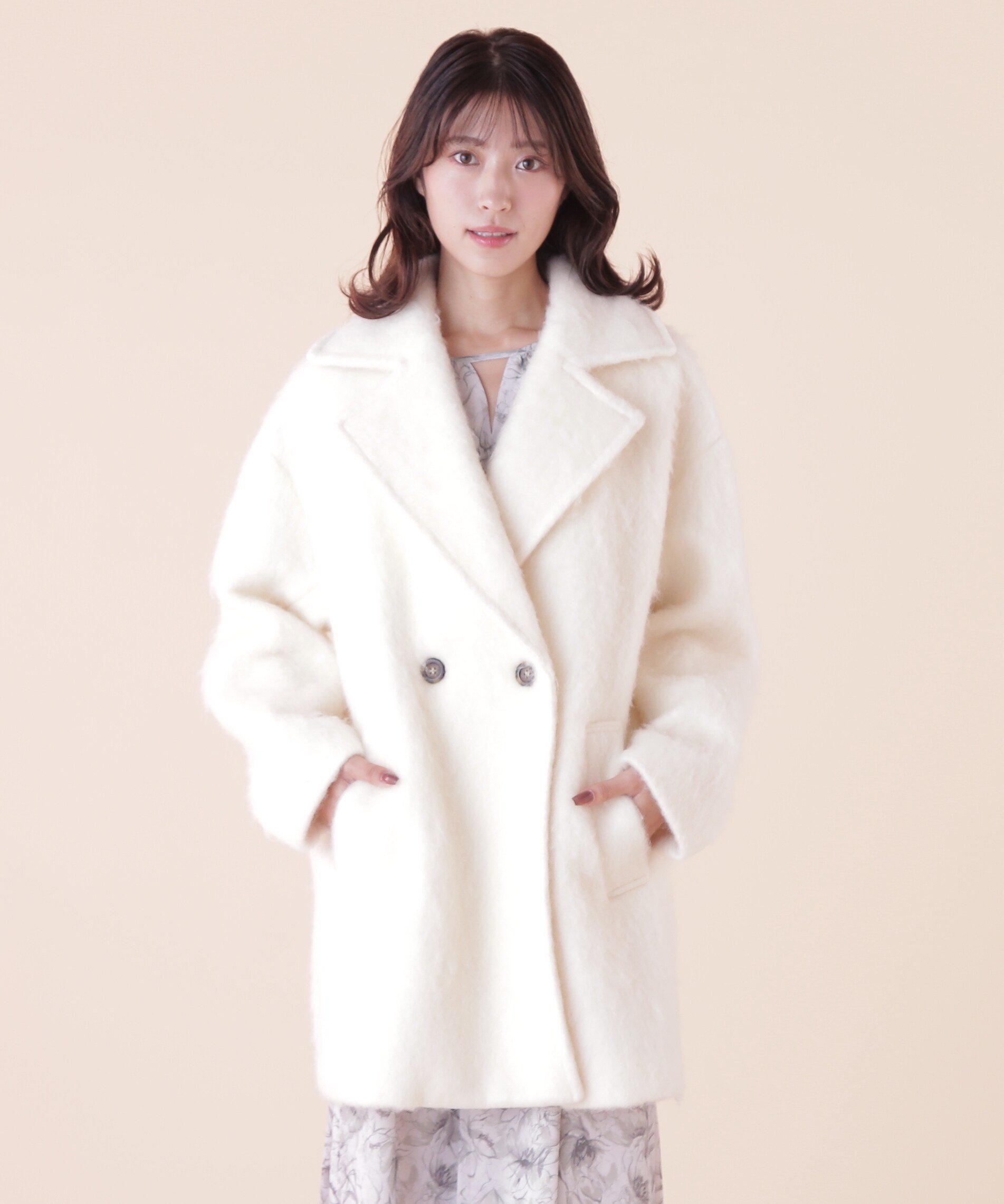 JILL by JILL STUART｜シャギー・ツィード素材バリエーションミドル丈