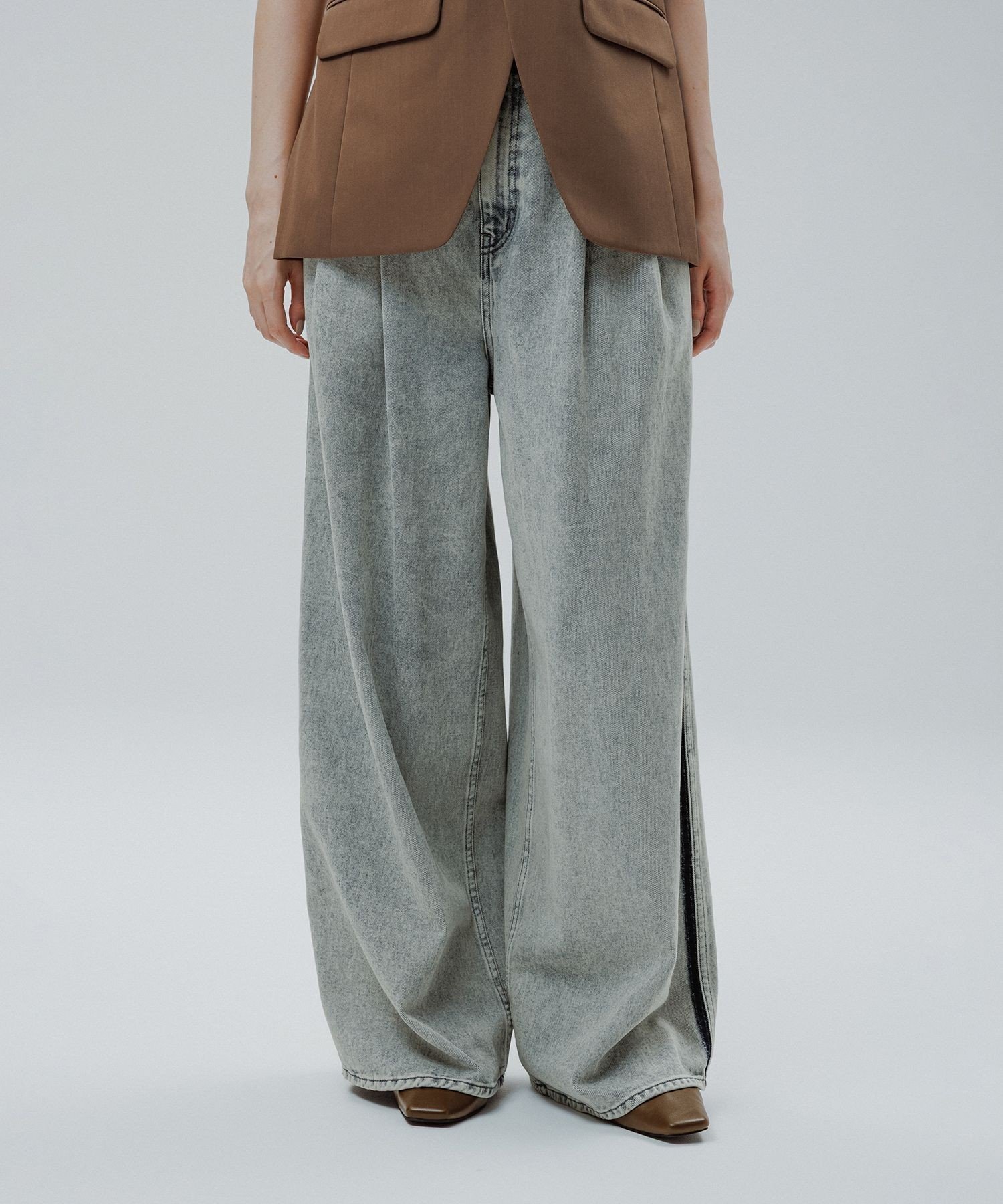 ADAM ET ROPE'｜【EMOELLE】ドレスデニムパンツ | Rakuten Fashion