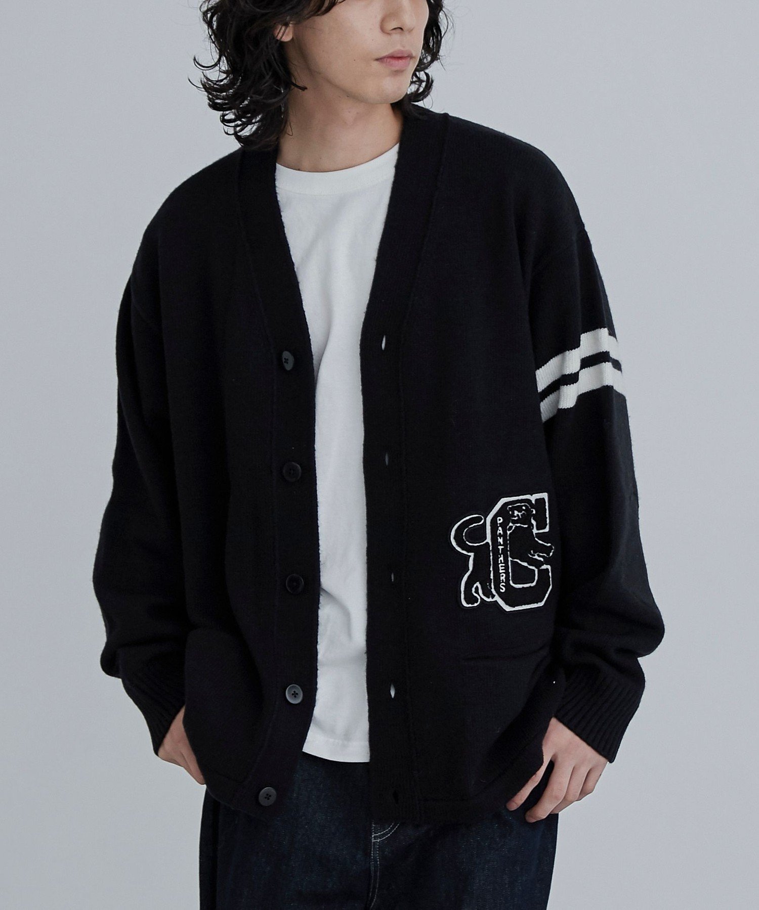 coen｜SKOOKUM*coen別注レタードカーディガン(WEB限定サイズ