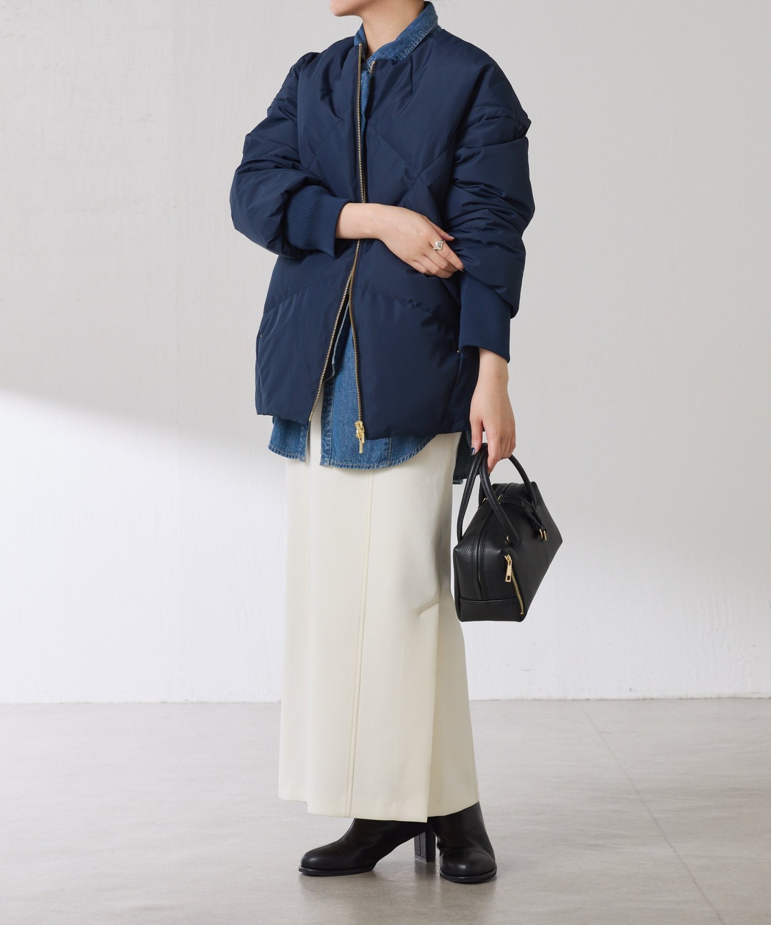 COLLAGE GALLARDAGALANTE｜ノーカラーダウンコート | Rakuten Fashion