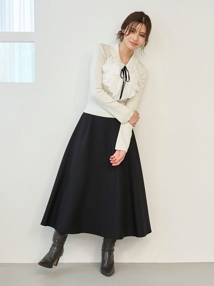 SNIDEL｜Sustainableレイヤードラッフルニットプルオーバー | Rakuten