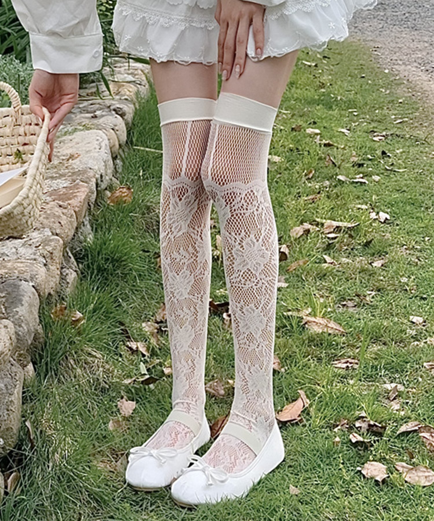 chuclla｜シンプル 網タイツ風 ニーハイソックス cula1261 | Rakuten