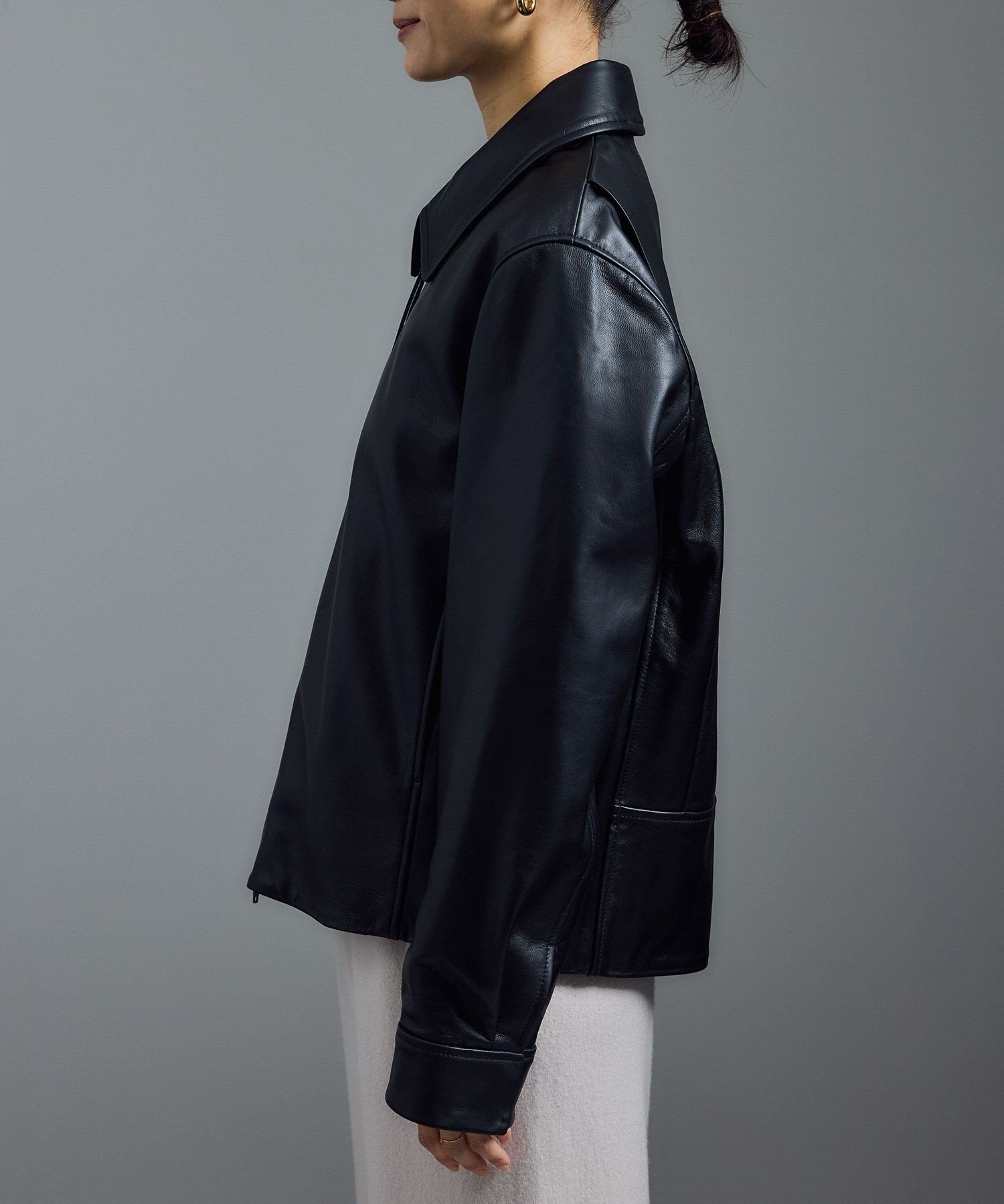 SALON adam et rope'｜ラムレザージップブルゾン | Rakuten Fashion