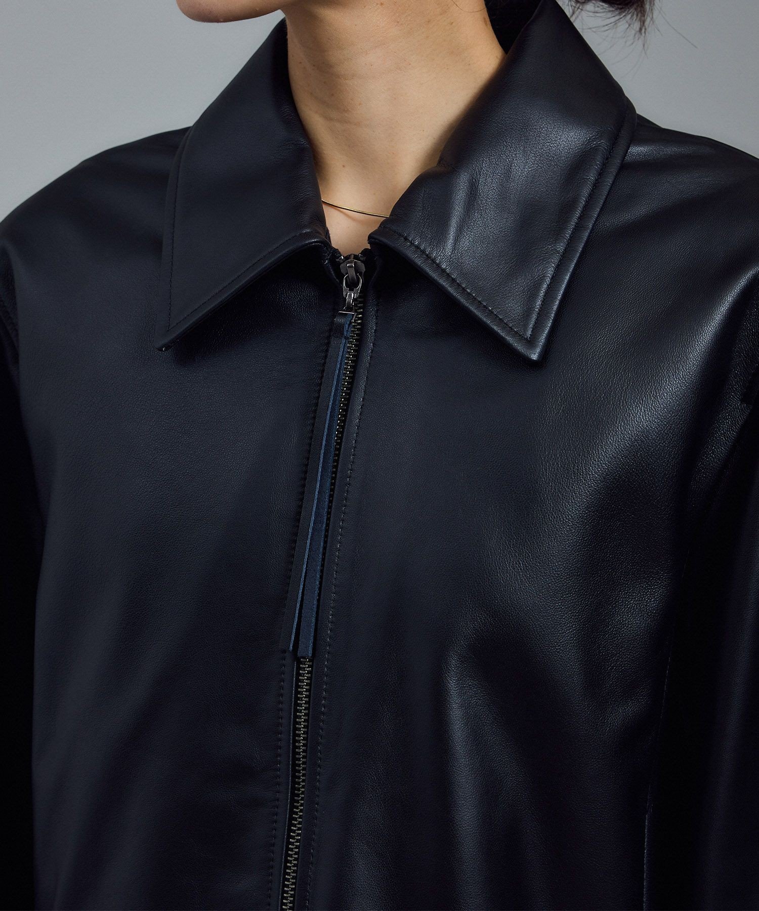 SALON adam et rope'｜ラムレザージップブルゾン | Rakuten Fashion