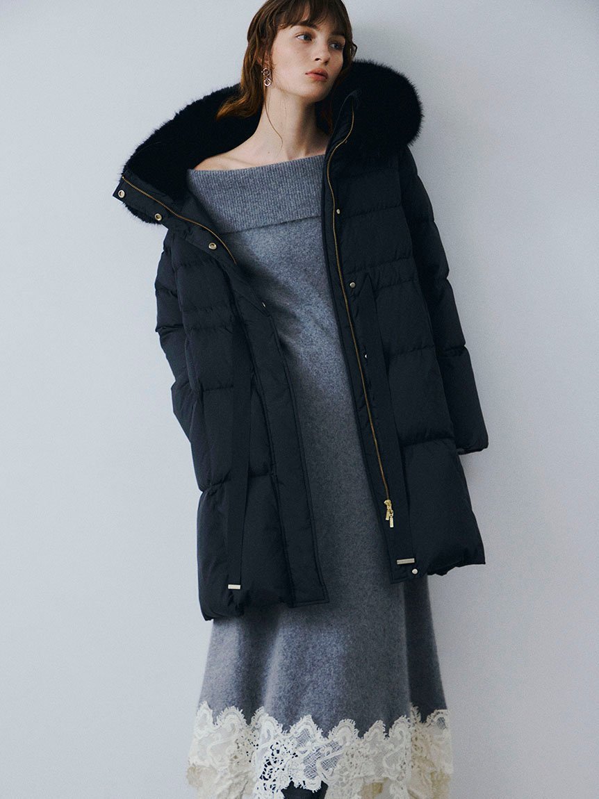 FRAY I.D｜フードファーロングダウンコート | Rakuten Fashion(楽天