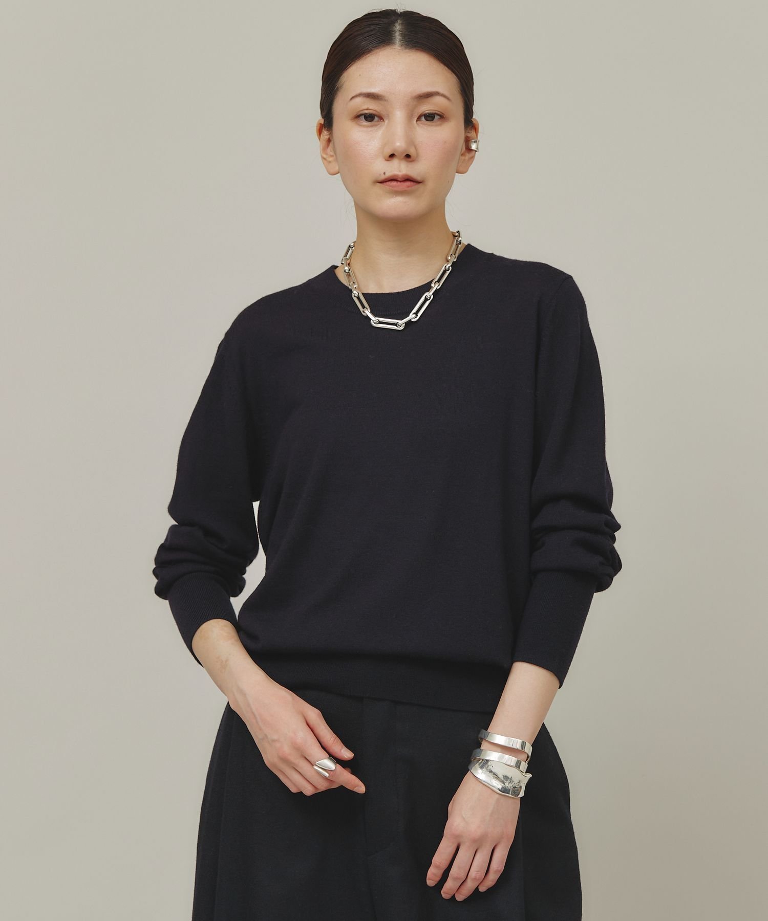 Curensology｜ファインウールクルーニットプルオーバー | Rakuten