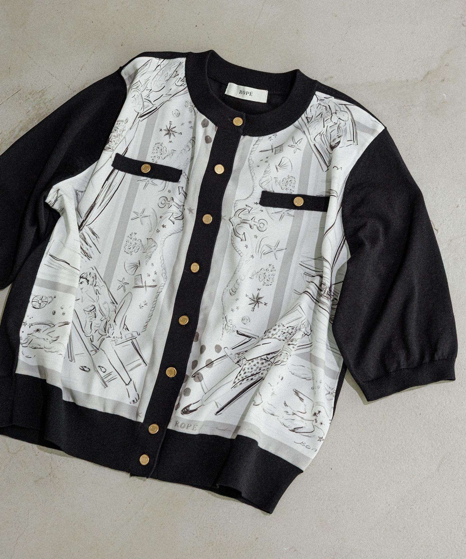 ROPE'｜【洗える】【YUKO SAEKI for ROPE'・コラボ】スカーフ柄