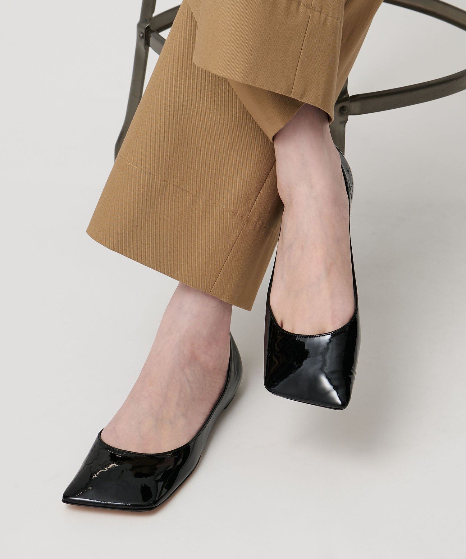 【美品】〈PIPPICHIC〉LINDA スクエア フラットシューズ UNITED ARROWS｜<PIPPICHIC>LINDA フラットシューズ | Rakuten Fashion