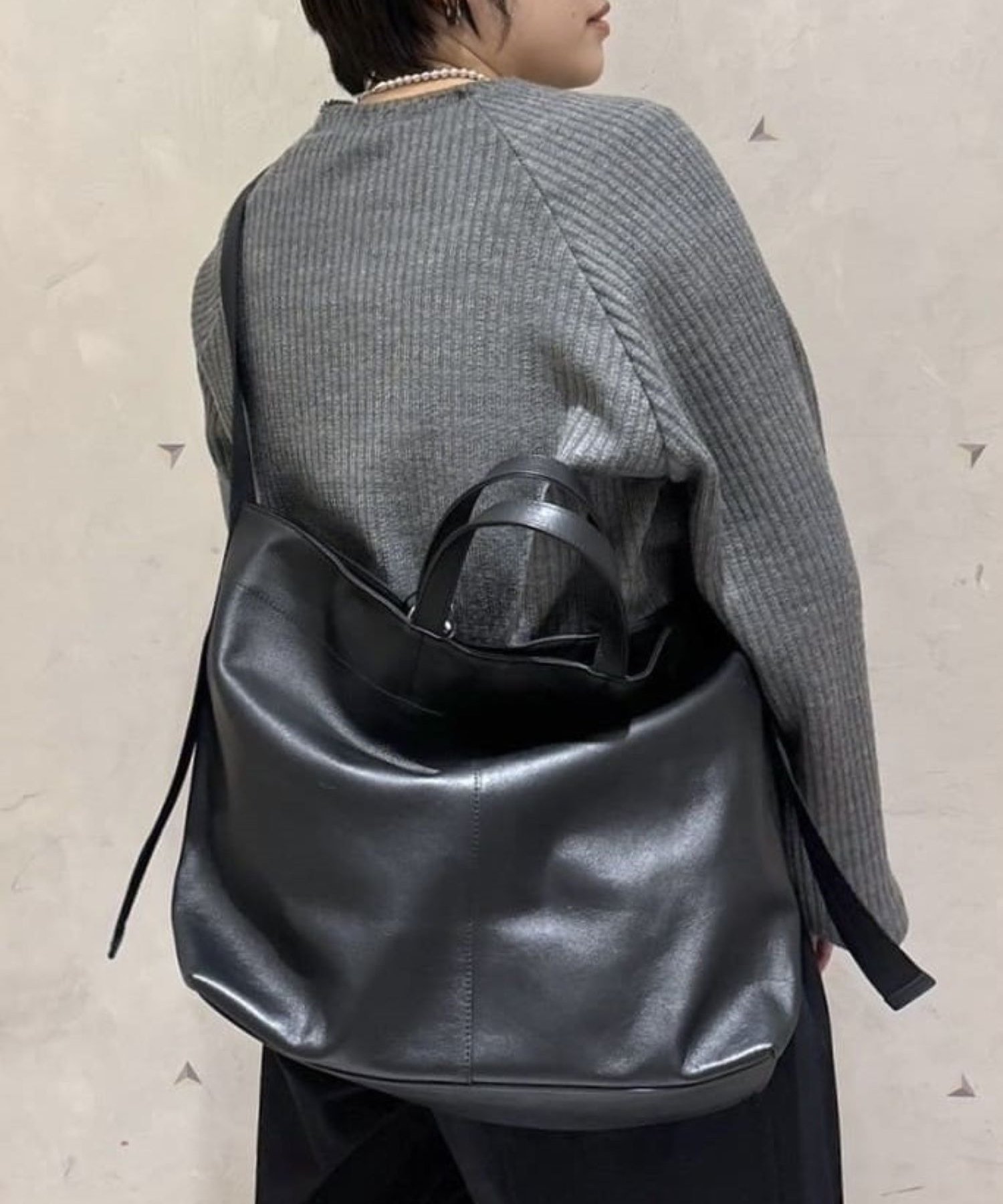 ear PAPILLONNER｜《牛革/A4サイズ対応》ワイドテープトートバッグ L