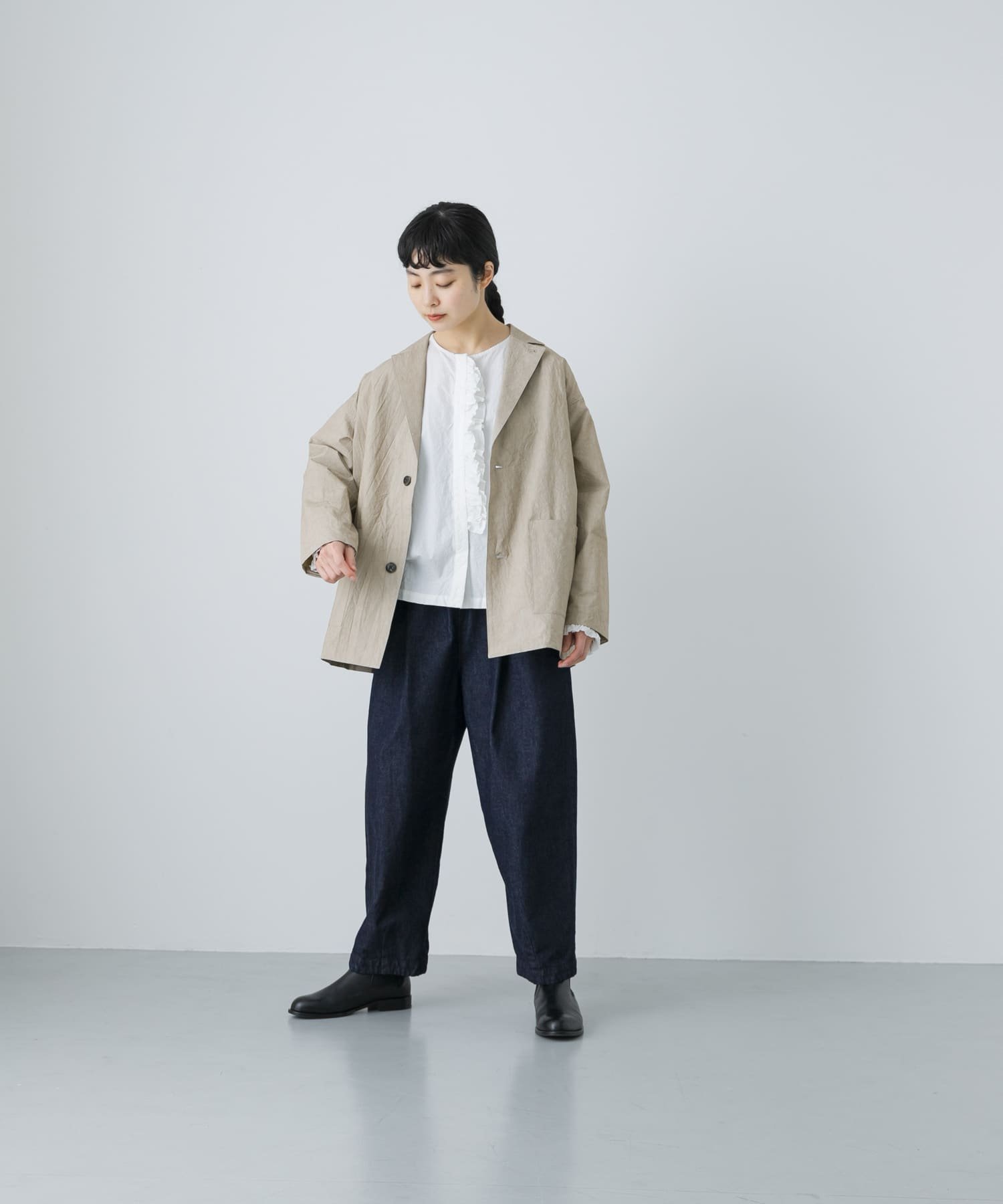 かぐれ｜『ユニセックス』コットンテーラードジャケット | Rakuten