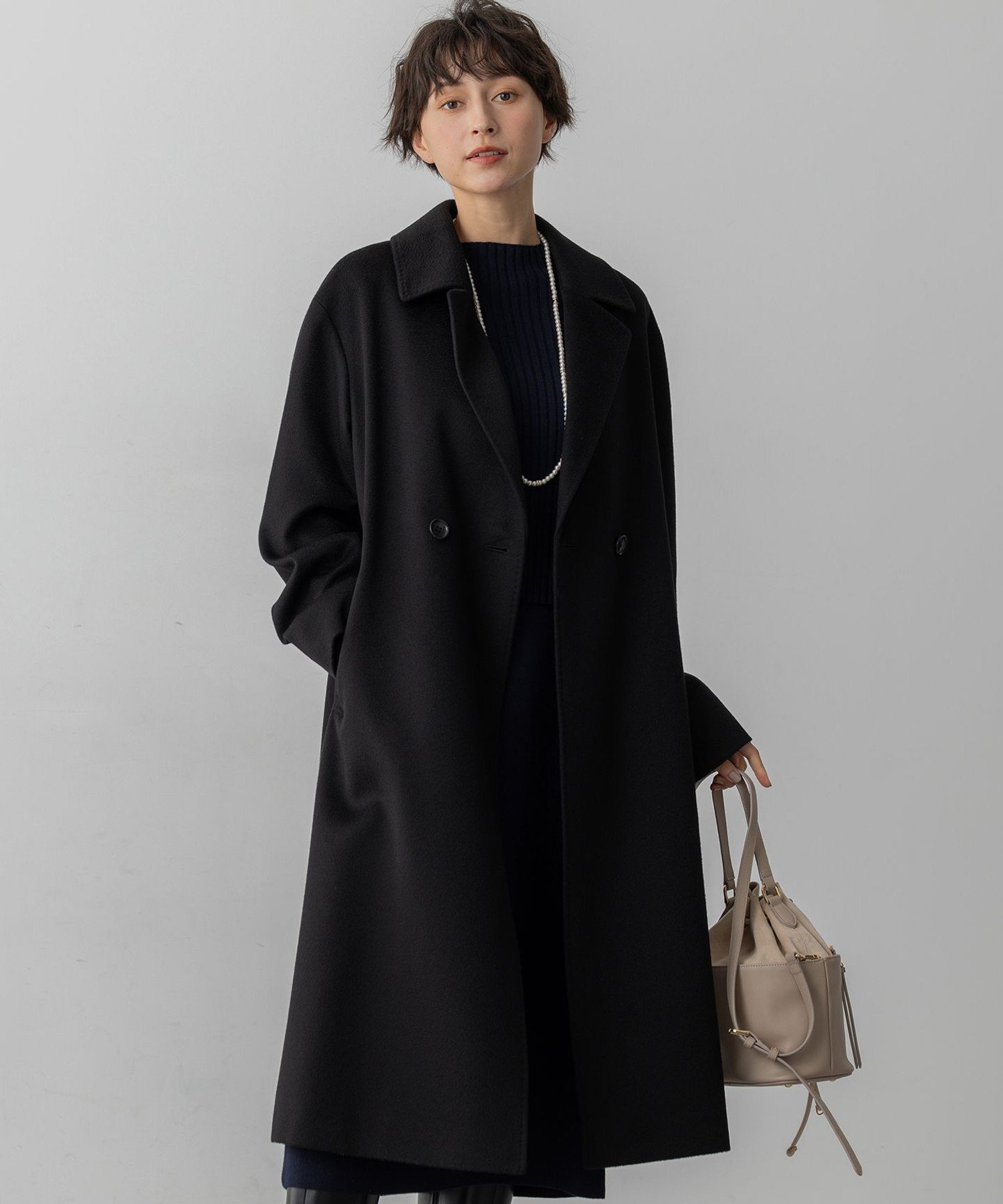 23区｜COLOMBOカシミヤビーバー ダブルフロント チェスターコート