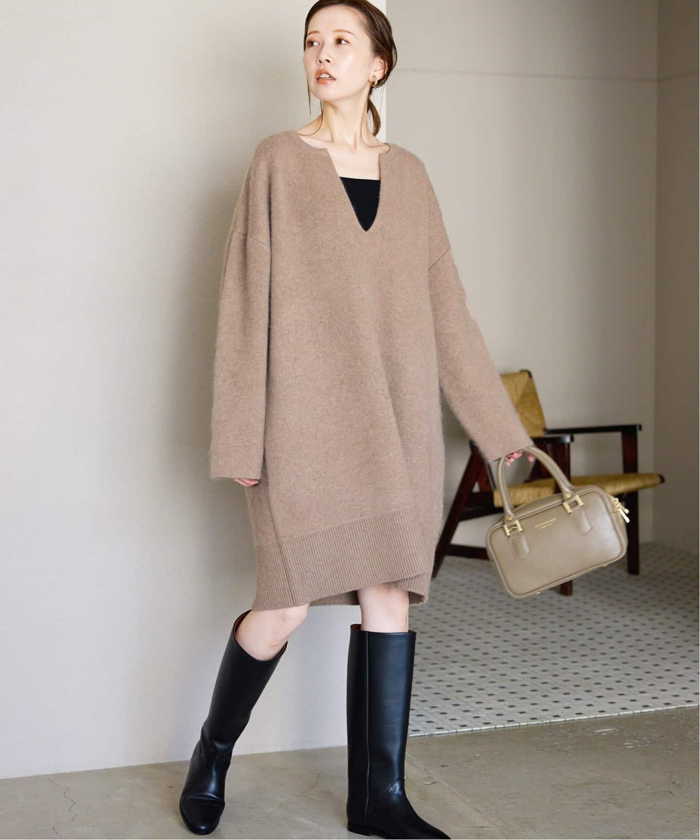 SLOBE IENA｜《追加》ウォッシャブルファーリーミニワンピース