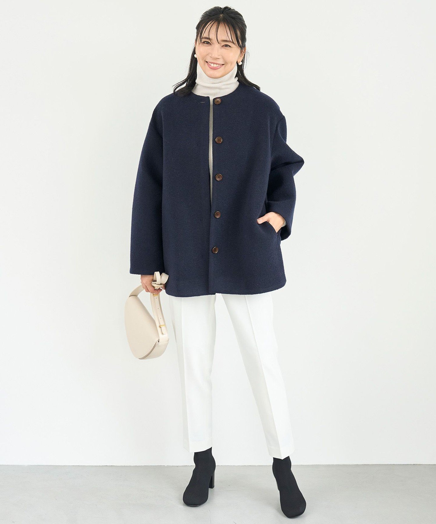 UNFILO｜ボンディング フォルムコート | Rakuten Fashion(楽天