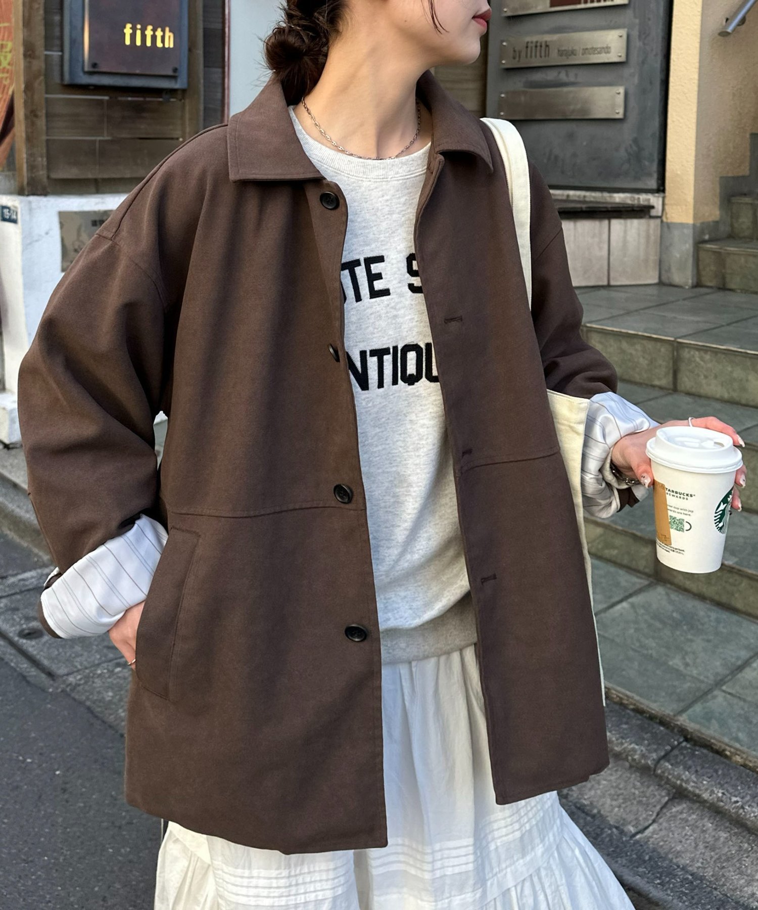 Discoat｜【新色追加!/ユニセックス】フェイクスエードショートコート