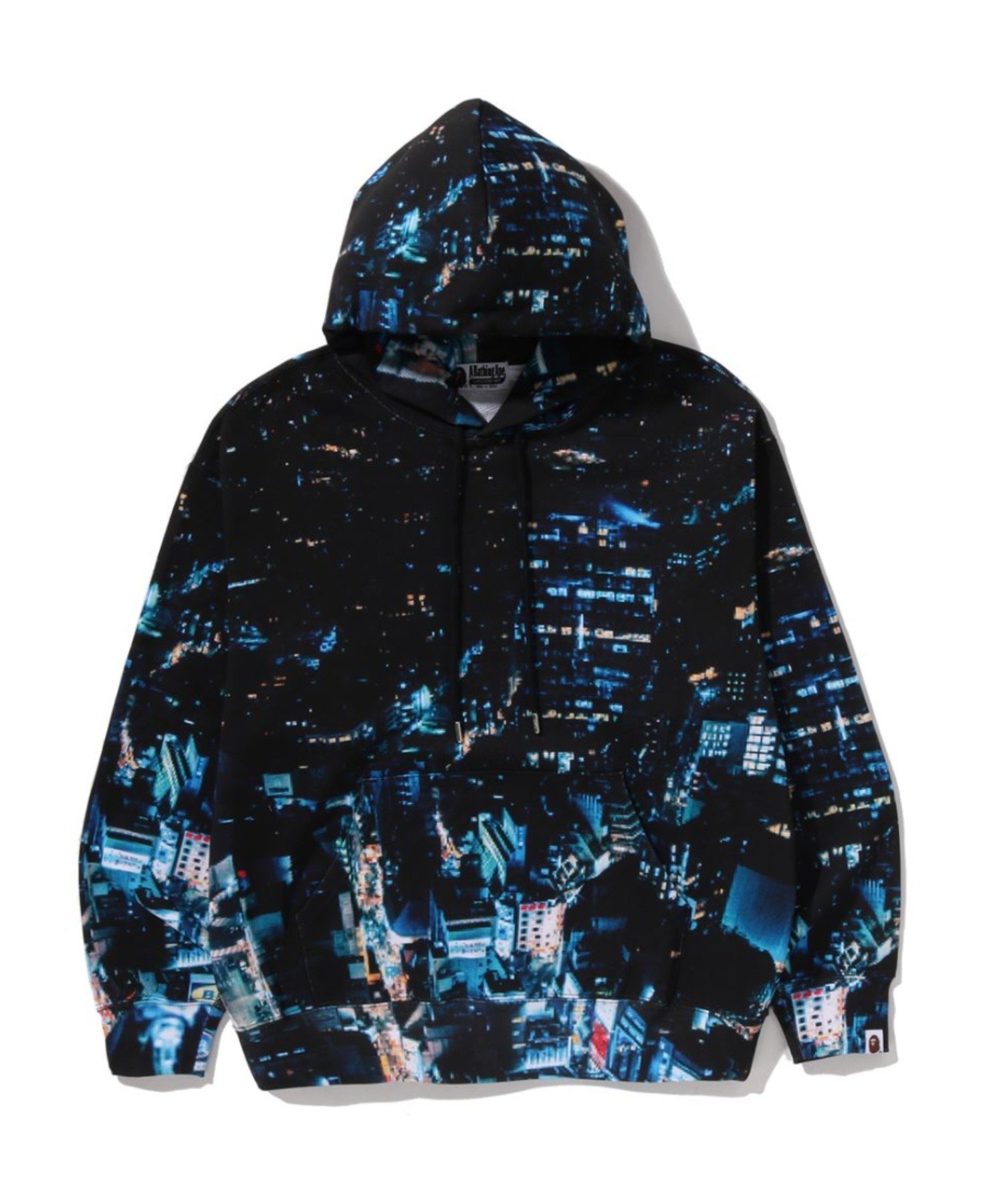 A BATHING APE｜OVERALL PRINT CREASE RELAXED FIT PULLOVER HOODIE