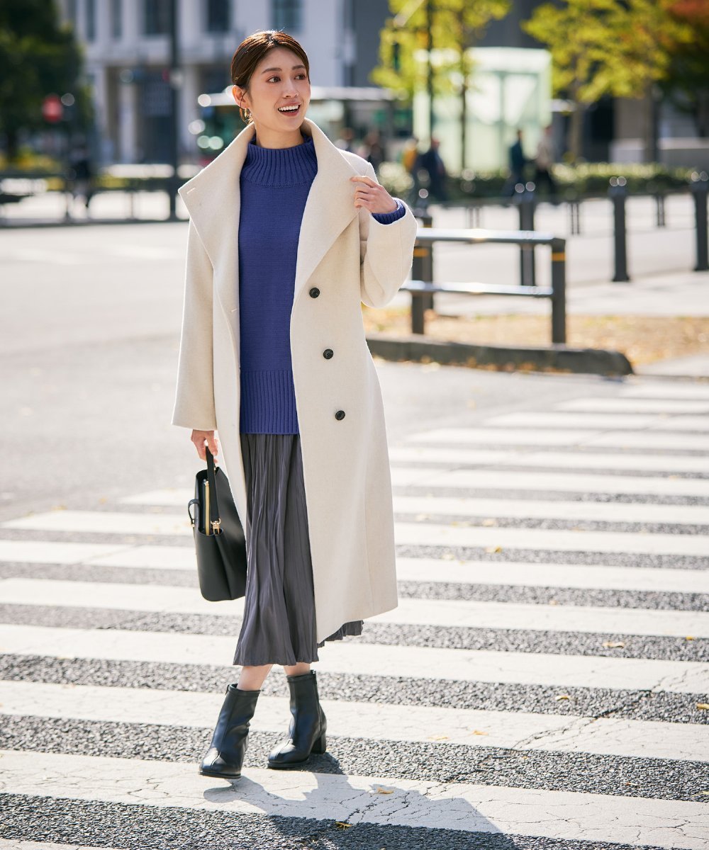 a.v.v｜【2WAY】折り返しラペルロングコート | Rakuten Fashion(楽天