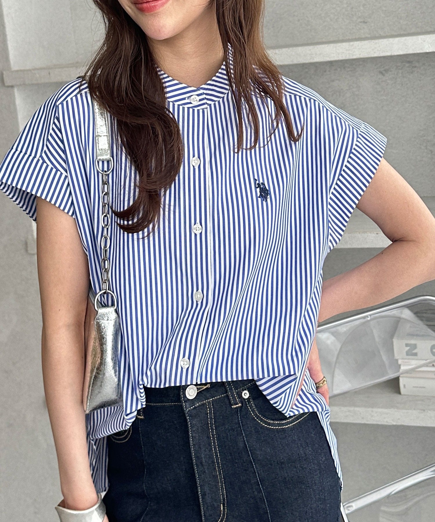 GeeRA｜【U.S. POLO ASSN.】フレンチスリーブシャツ | Rakuten Fashion