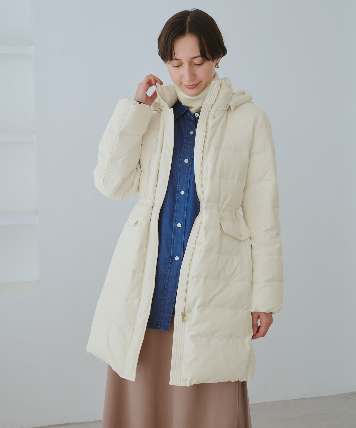 ROPE' PICNIC｜【GREEN DOWN/グリーンダウン】ファー付きダウンロング