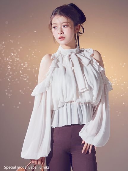 SNIDEL｜シフォンボリュームブラウス | Rakuten Fashion(楽天