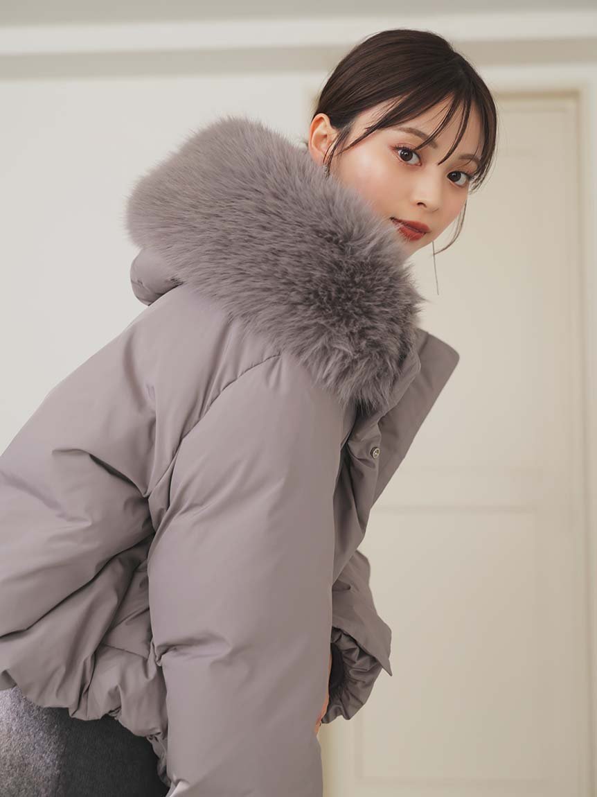 SNIDEL｜【WEB限定カラーあり】西川フードファーショートダウン