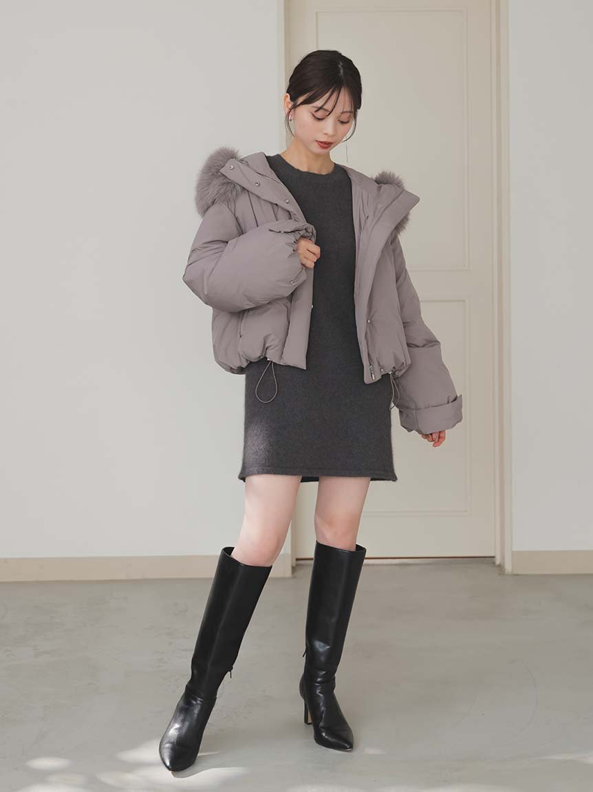 SNIDEL｜【WEB限定カラーあり】西川フードファーショートダウン