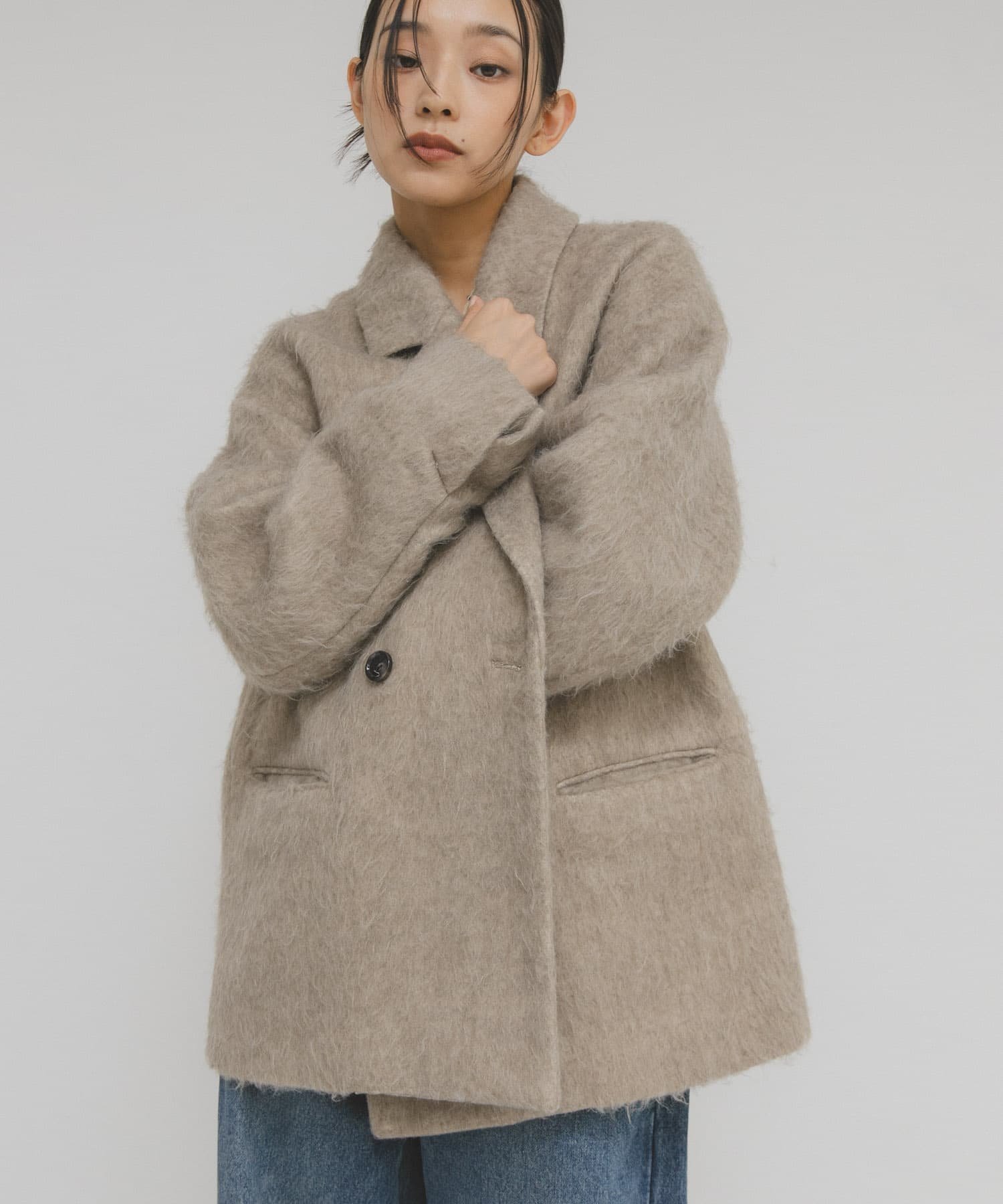 KBF｜シャギーテーラードジャケット | Rakuten Fashion(楽天