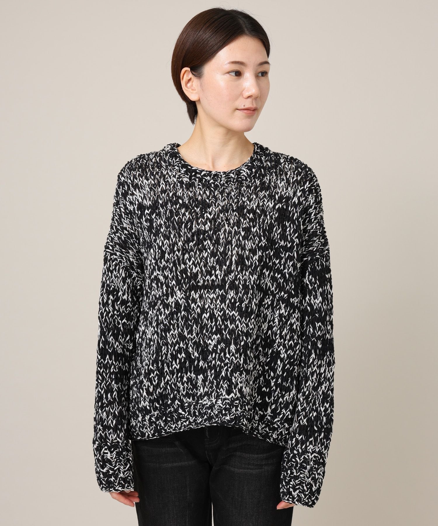 Curensology｜ミックスハンドニットプルオーバー | Rakuten Fashion