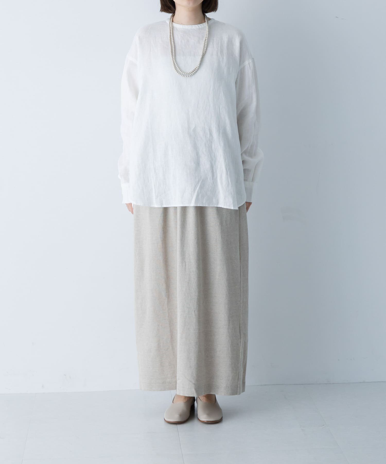 かぐれ｜リネンクルーネックプルオーバー | Rakuten Fashion(楽天