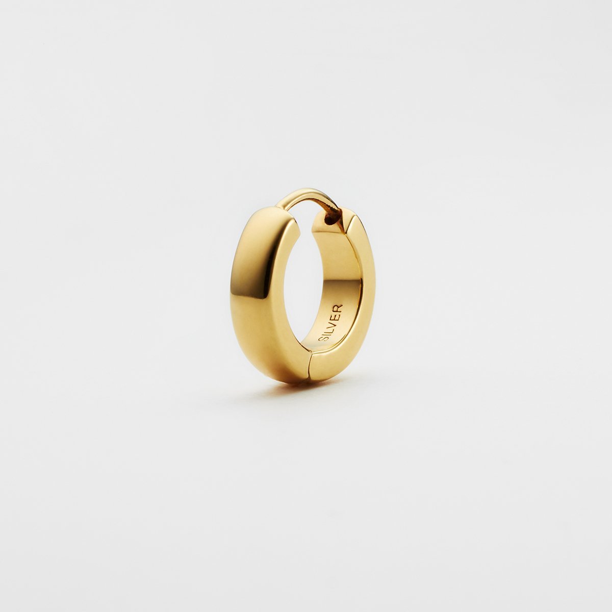 4℃｜【4°C HOMME+】 シルバー フープ ピアス/片耳用 | Rakuten Fashion