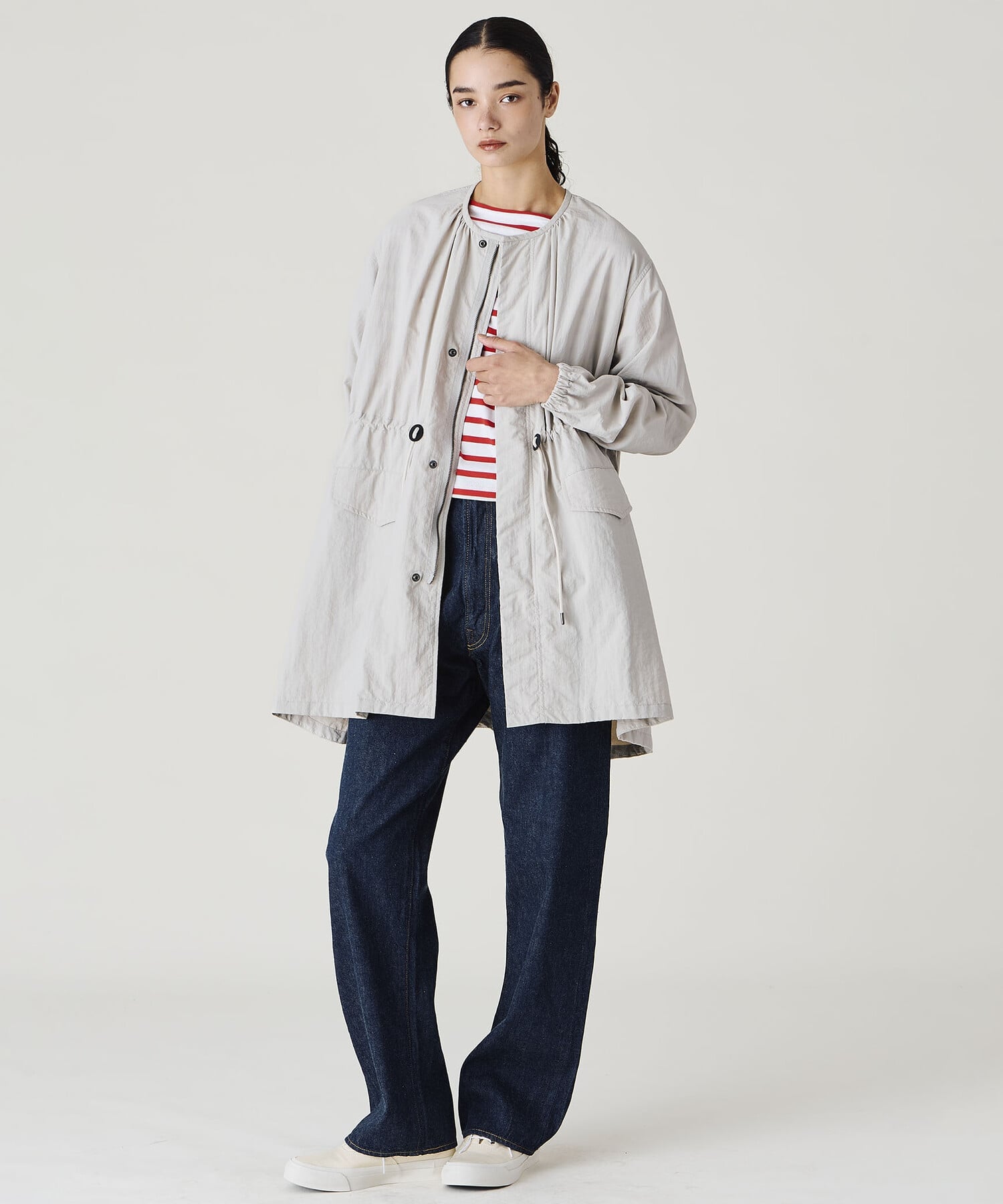 Bshop｜LE GLAZIK | ナイロン ノーカラーコート WOMEN | Rakuten