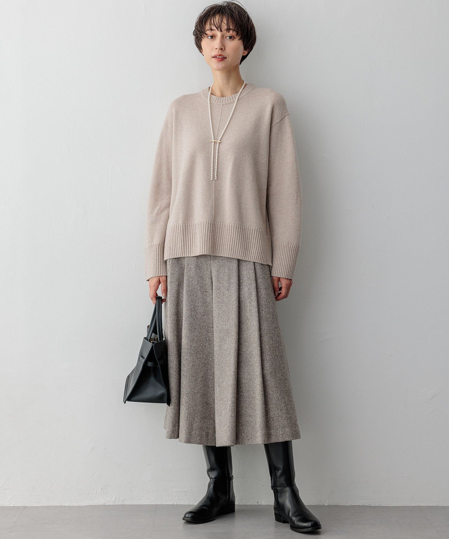 23区｜シルクネップヘリンボーン ガウチョ パンツ | Rakuten Fashion