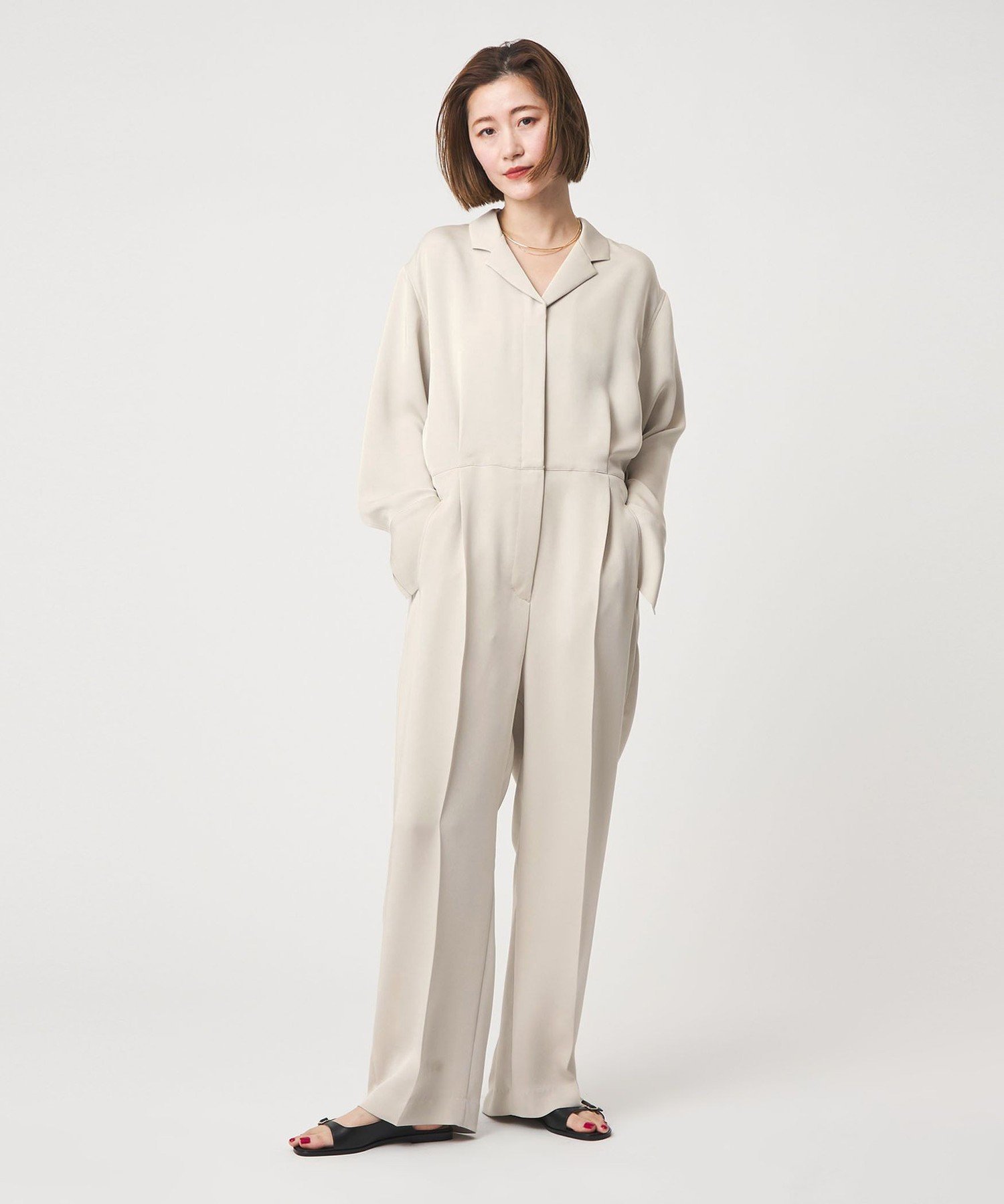 CONTE サテン　ノースリーブオールインワン conte＞サテン ノースリーブ オールインワン｜ユナイテッドアローズ