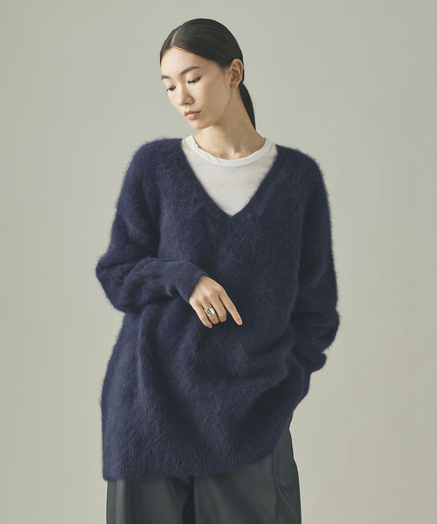 Curensology｜FOXカシミヤVネックニットプルオーバー | Rakuten