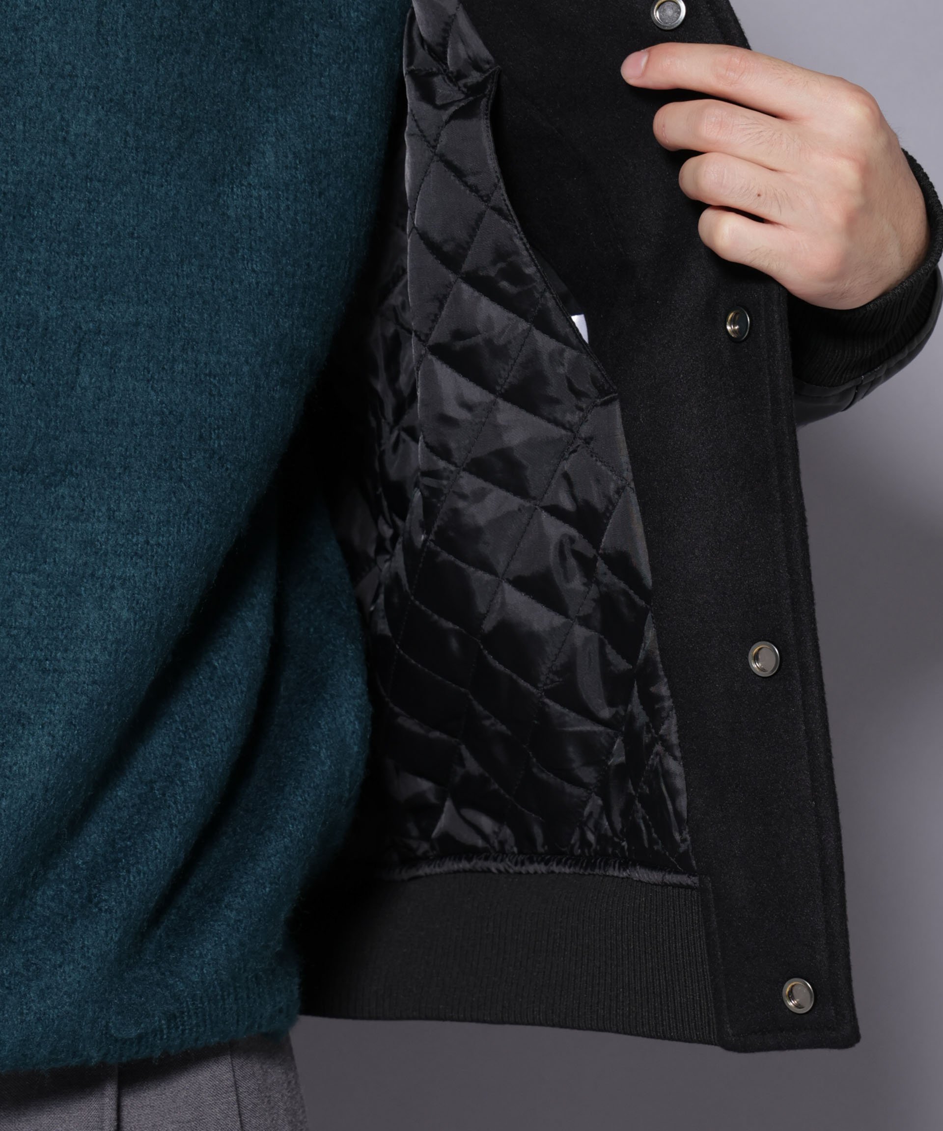 NANO universe｜フェイクレザースタジャン | Rakuten Fashion(楽天