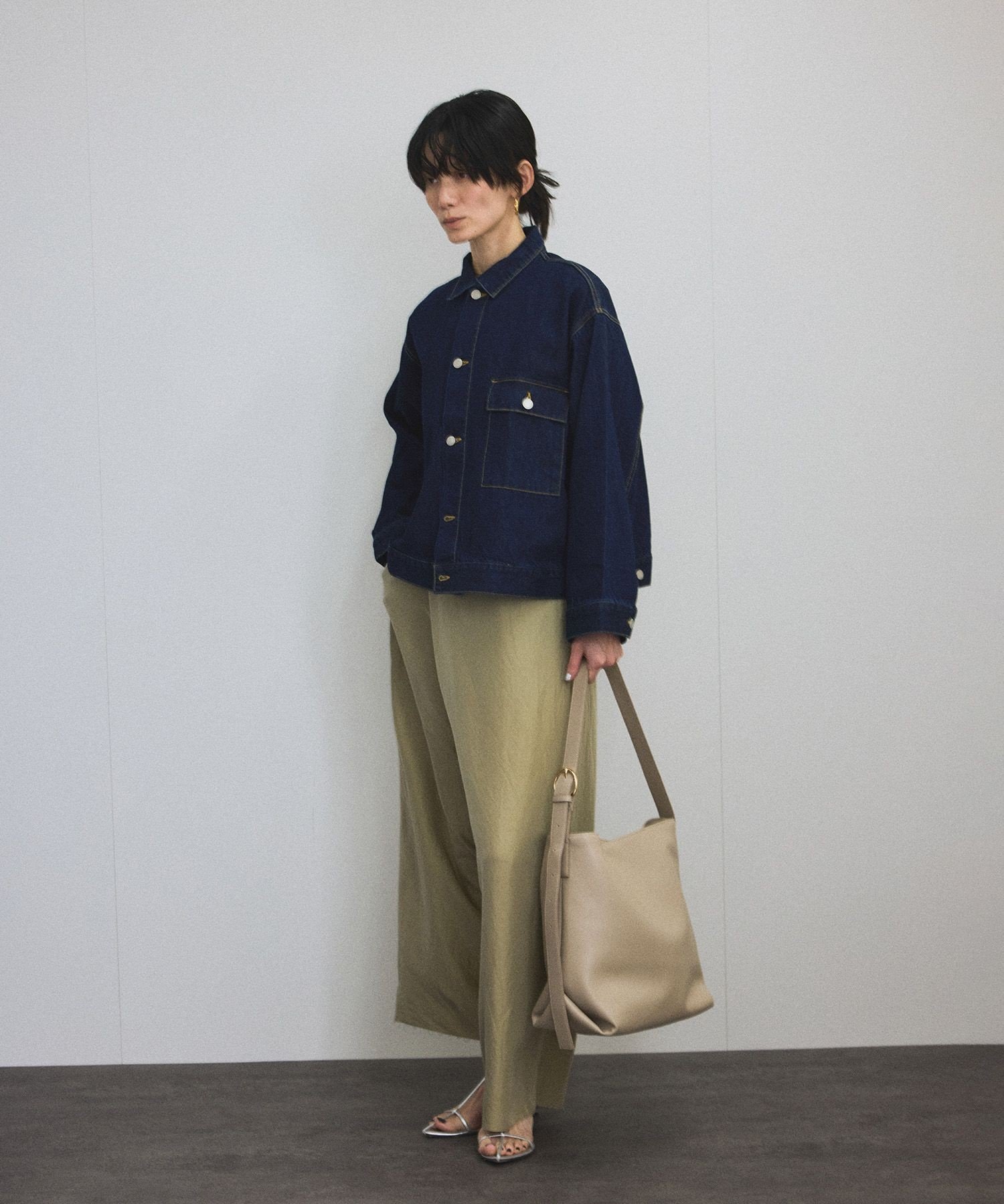 SALON adam et rope'｜スプリットレザートートバッグ/バケットバッグ