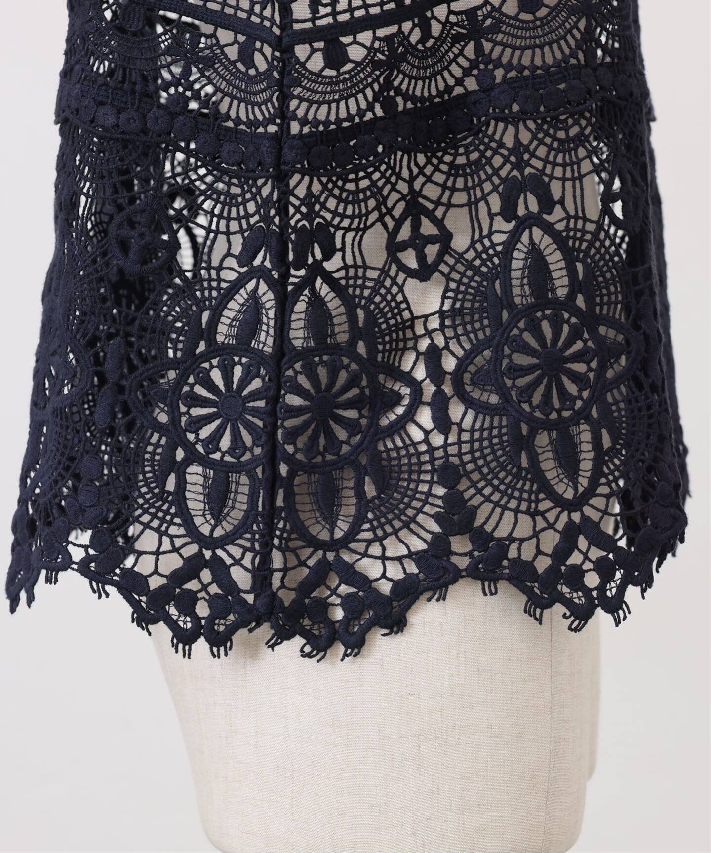 journal standard luxe｜《追加予約》レースMIXノースリーブブラウス