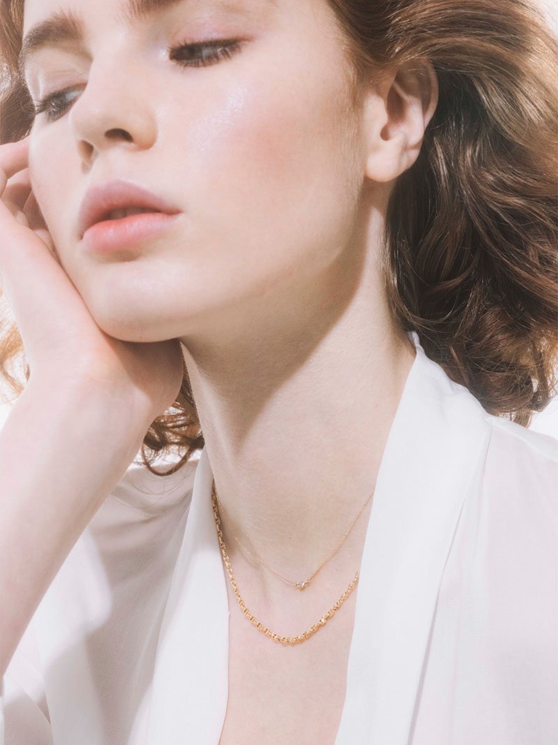 SETUP7｜les bon bon/sally chain necklace YG サリーチェーン