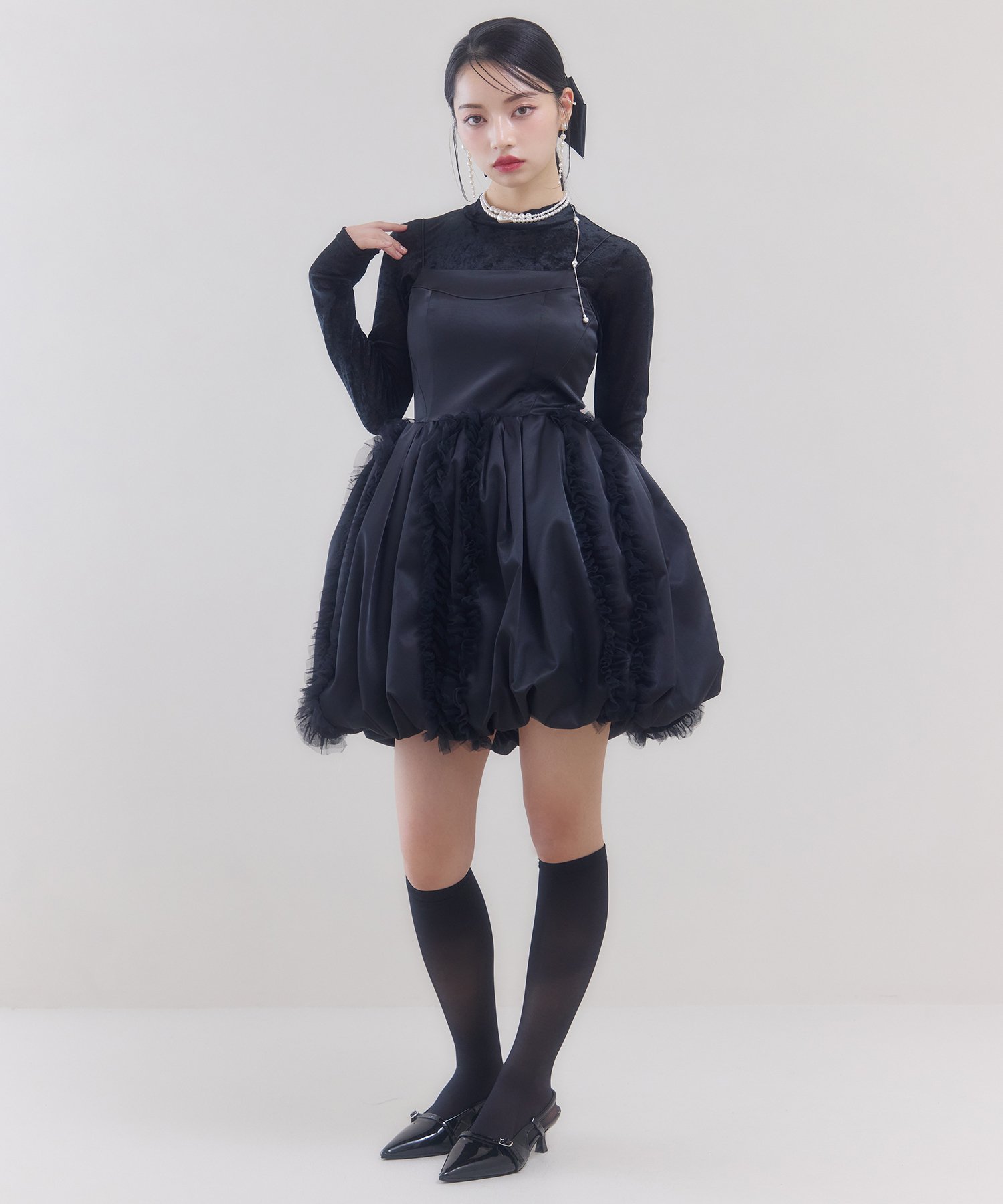 EIMY ISTOIRE｜フリルパフミニドレス | Rakuten Fashion(楽天