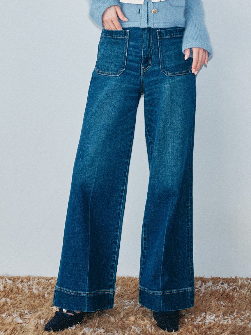 LILY BROWN｜ストレートフレアデニムパンツ | Rakuten Fashion(楽天