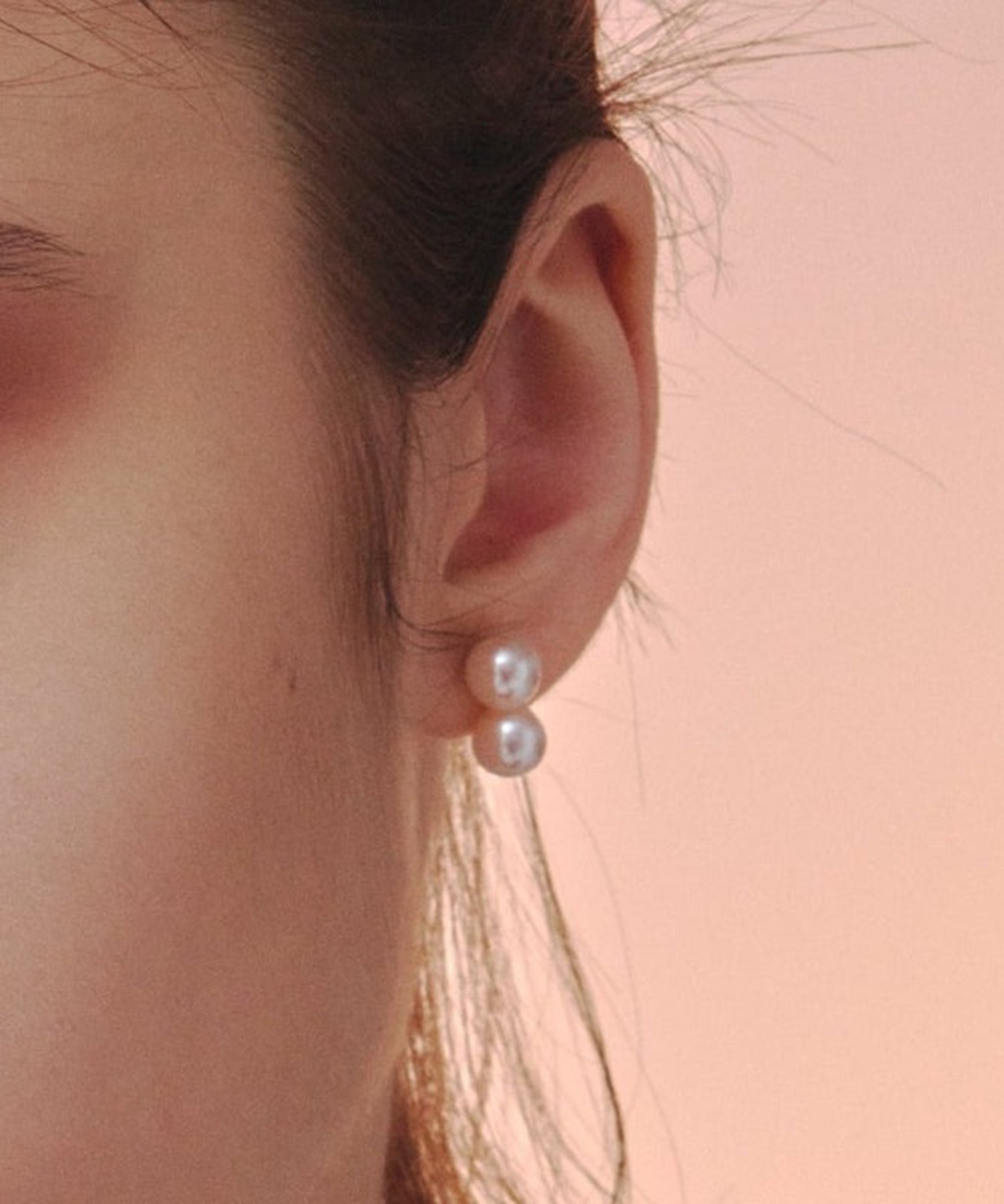 SETUP7｜les bon bon/double pearl pierce ダブル パール ピアス 10金