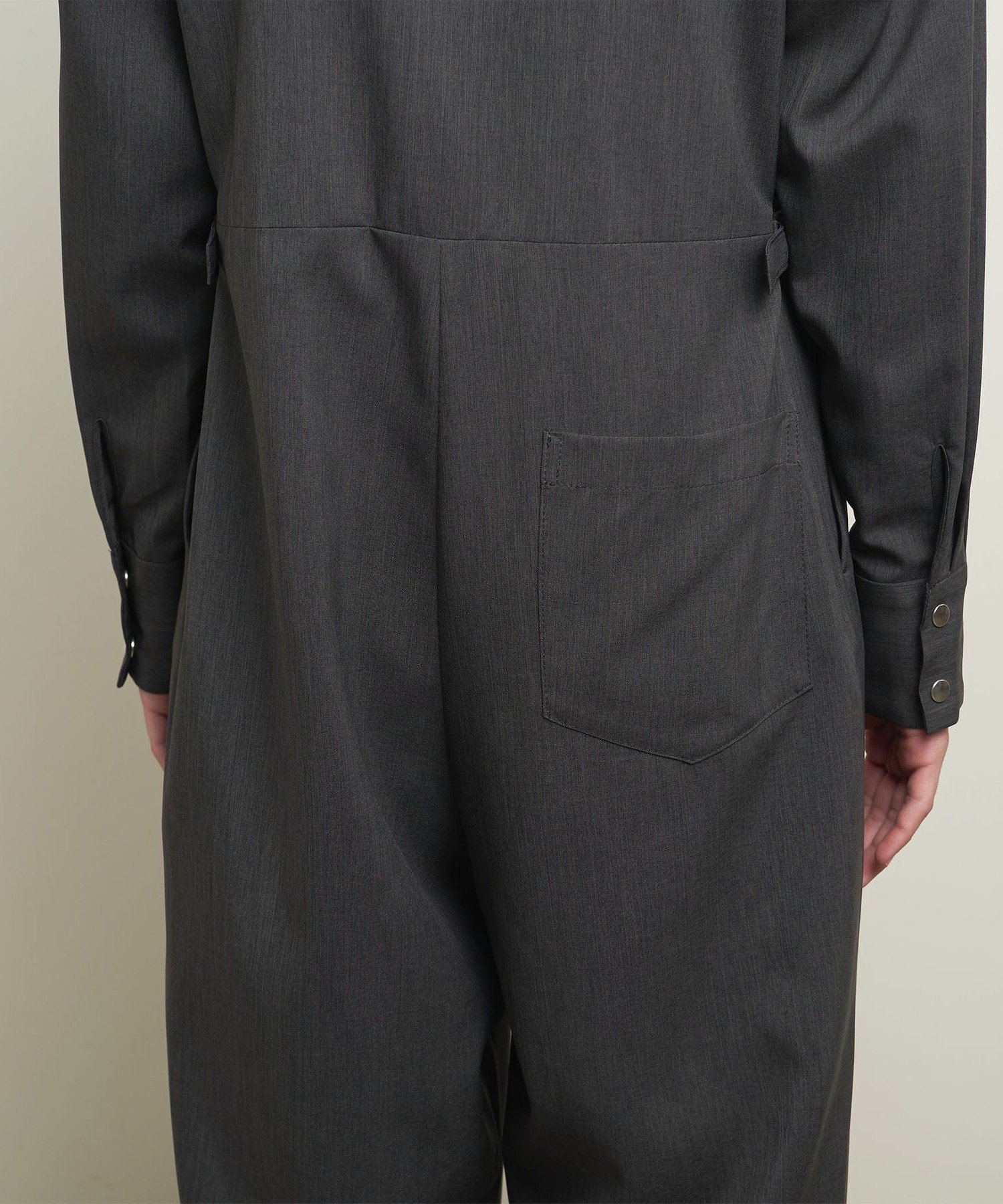 ATTISESSION ジャンプスーツ ATTISESSION＞スタンドカラー ジャンプスーツ