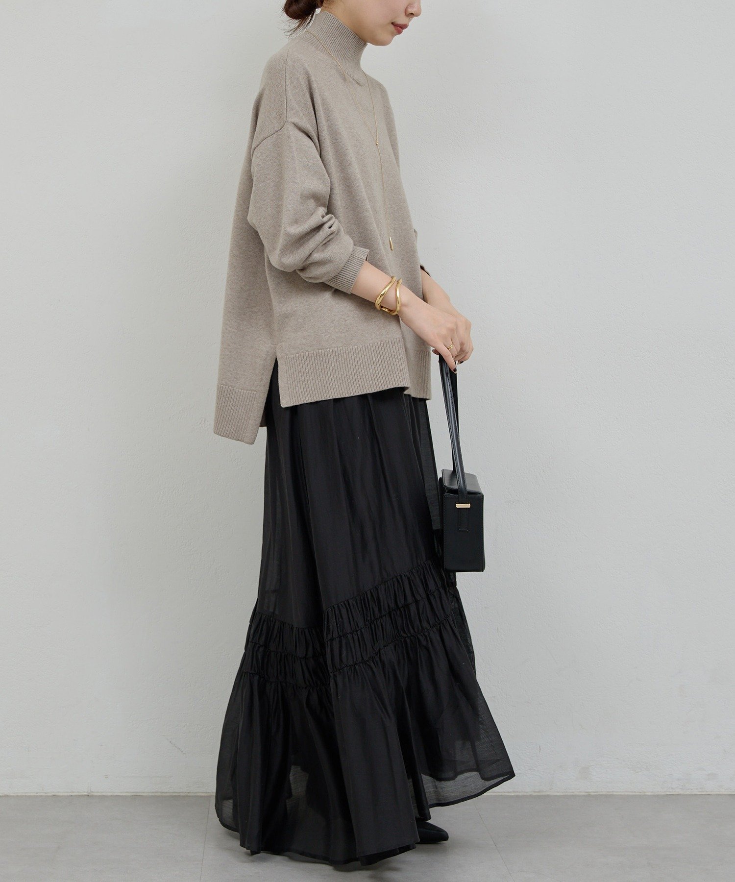 GALLARDAGALANTE｜【手洗い可】【全骨格対応】オーバータートルニット