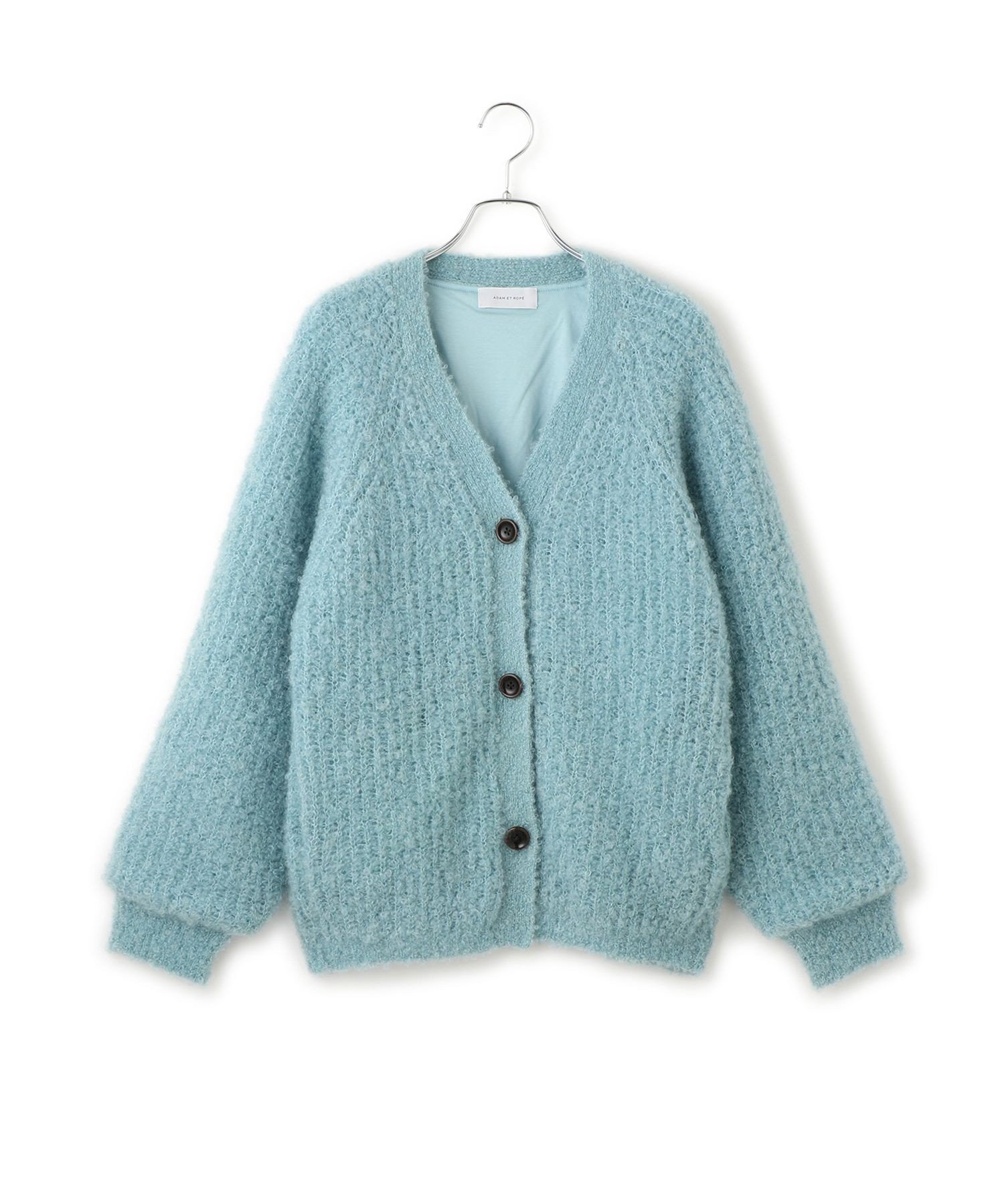 ADAM ET ROPE'｜モヘヤウールニットカーディガンブルゾン | Rakuten