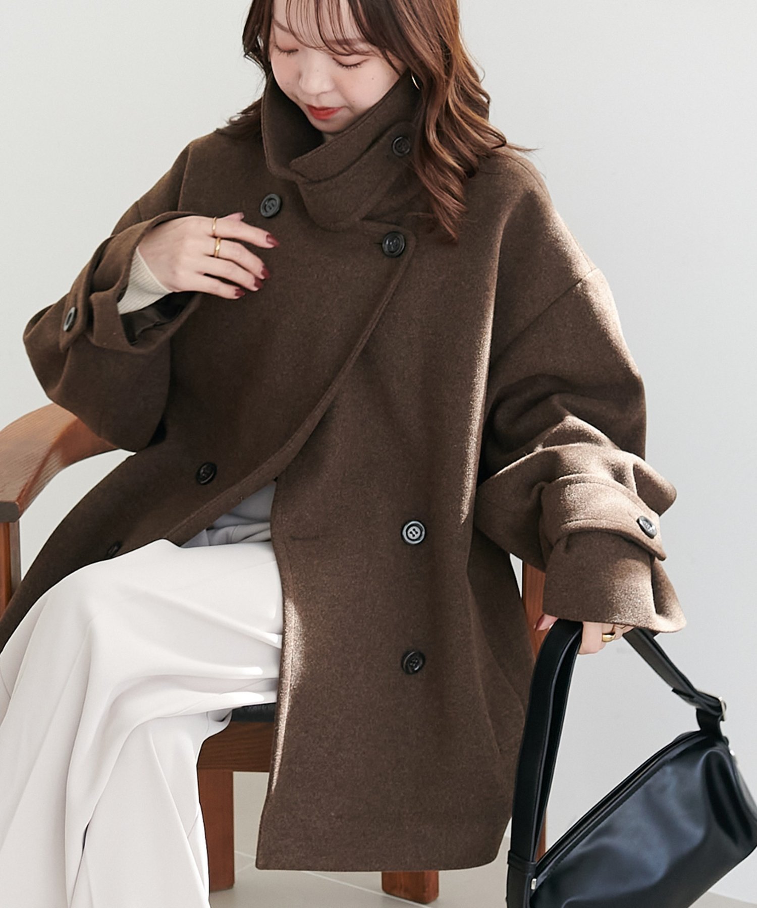 Discoat｜【軽量&暖かい/着こなし自在】中空糸スタンドミドルコート