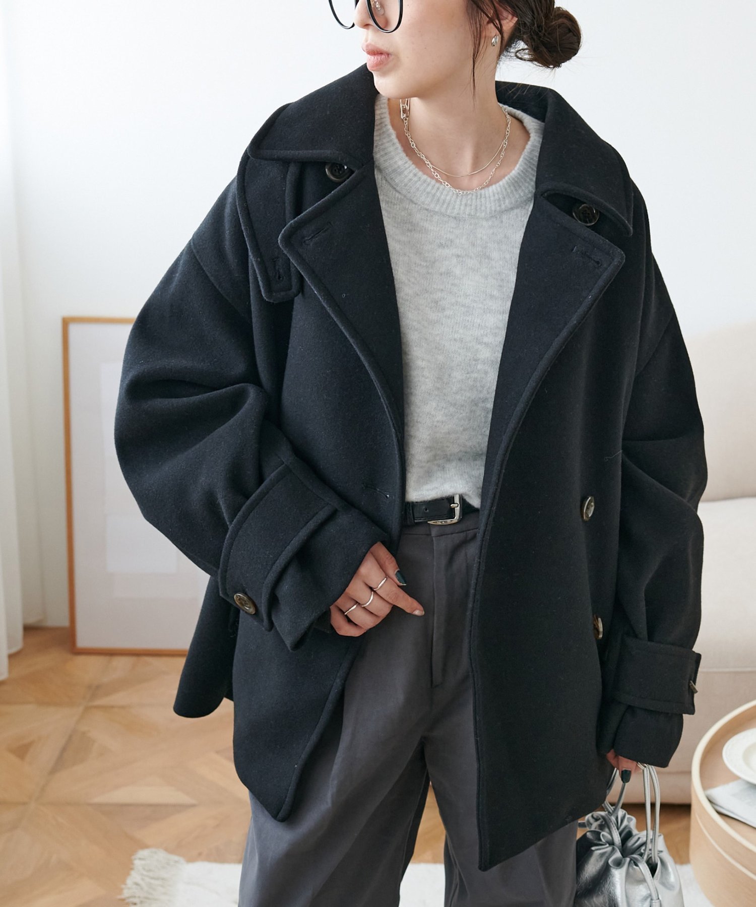 Discoat｜【軽量&暖かい/着こなし自在】中空糸スタンドミドルコート