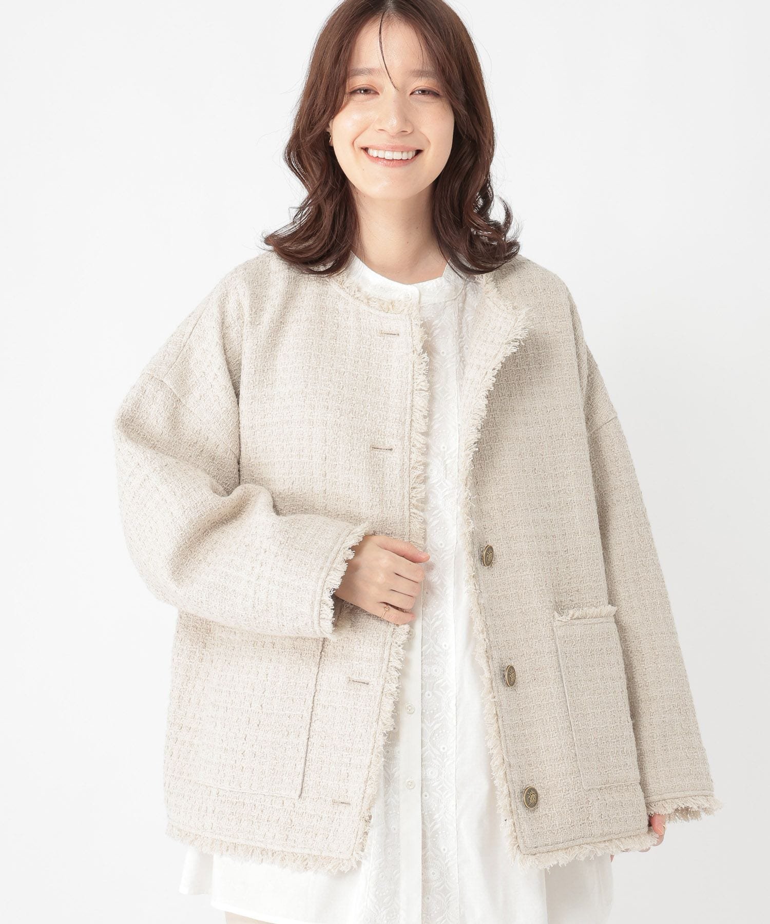 studio CLIP｜ドルマンツイードジャケット《オケージョン2026SS